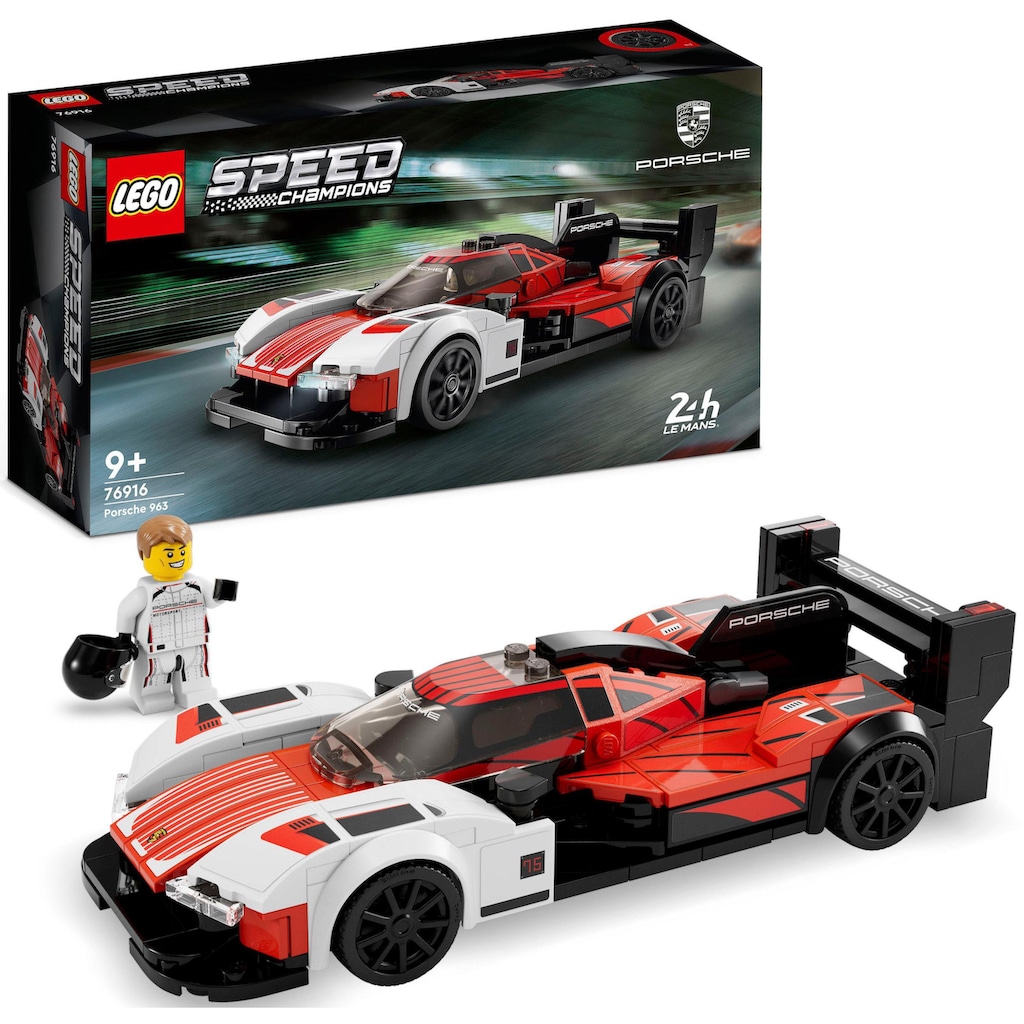 LEGO® Konstruktionsspielsteine »Porsche 963 (76916), LEGO® Speed Champions«, (280 St.)