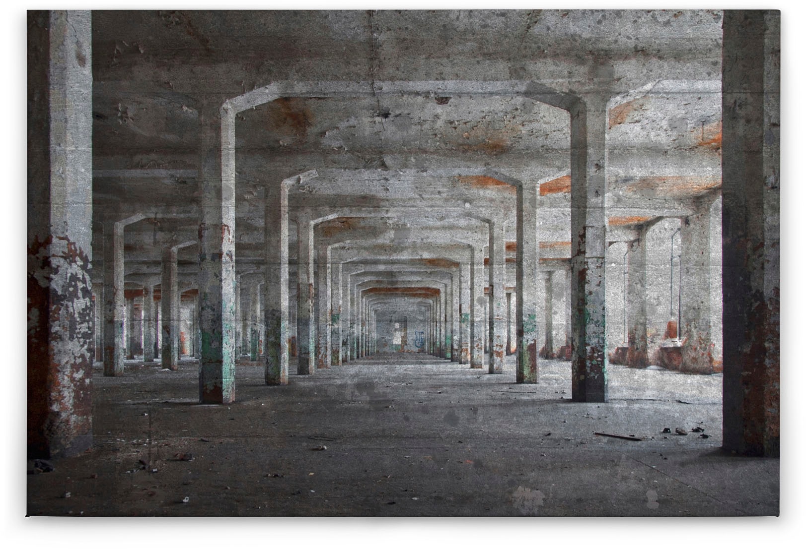 Bricoflor Leinwand Bild Mit Lost Place Wandbild Im Industrial Style Für Küc günstig online kaufen
