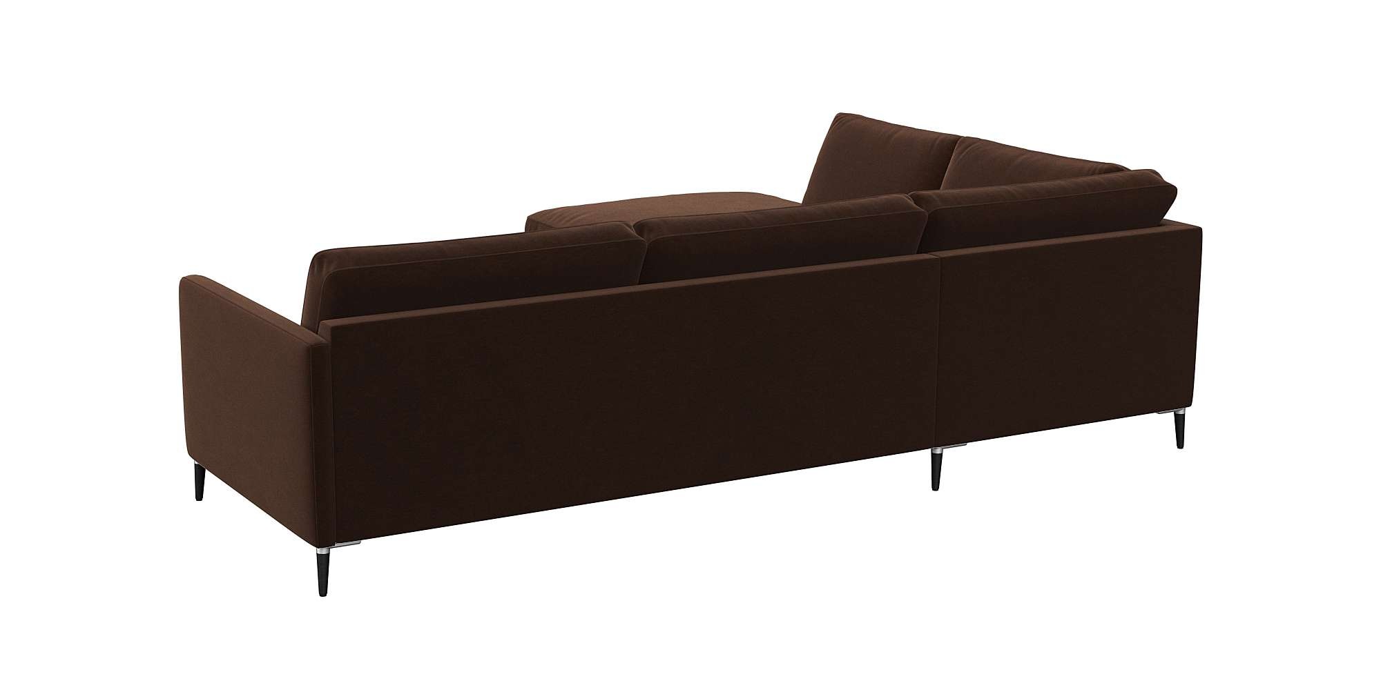 FLEXLUX Ecksofa »Fiore, L-Form«, schmale Armlehnen, Kaltschaum, Füße Alu+schwarz