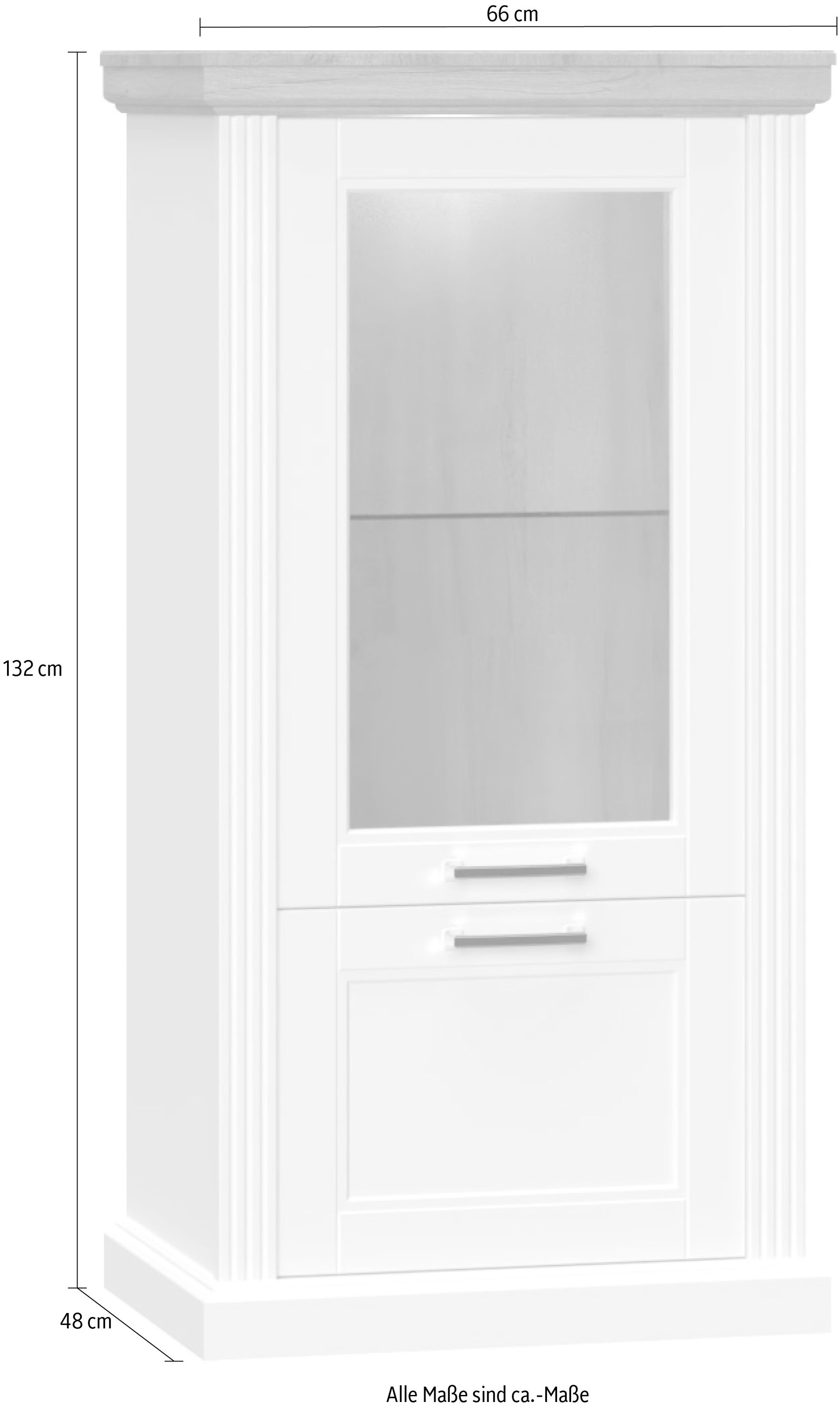 Home affaire Vitrine »Tara«, lackiert mit wasserbasiertem UV-Lack, Soft-Close-Funktion