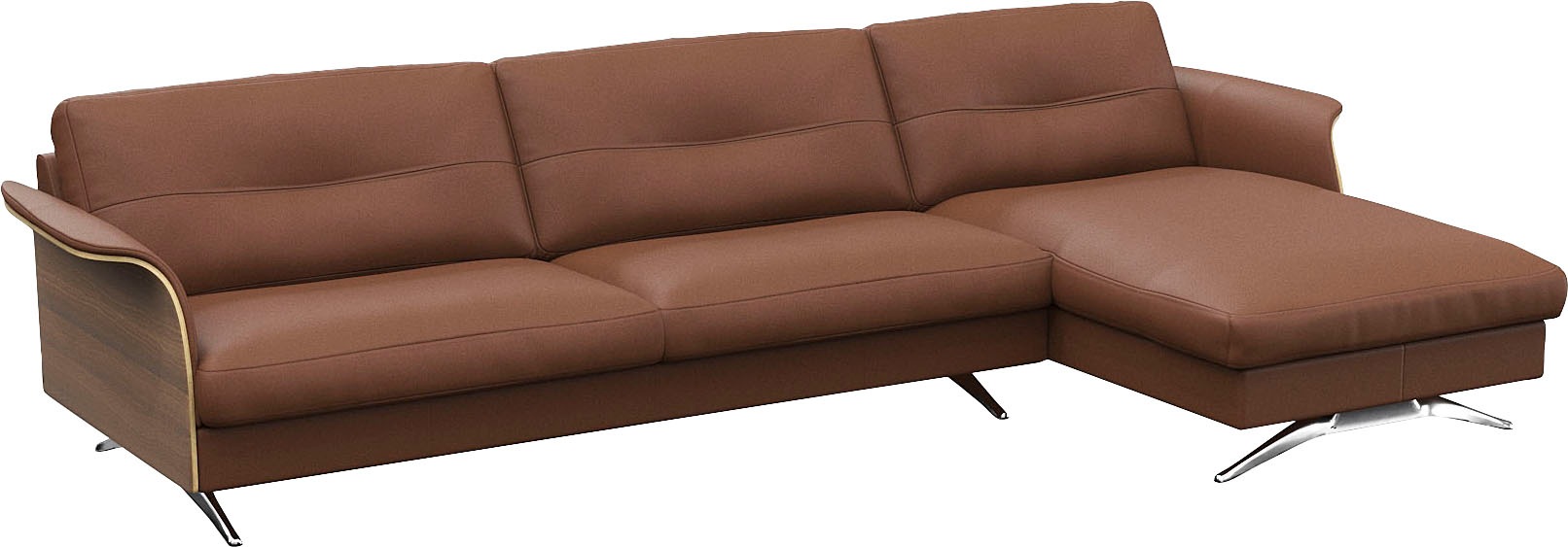 FLEXLUX Ecksofa »Glow Designsofa, bequem und komfortabel durch hochwertigen Sitzaufbau«, L-Form, Modernes skandinavisches Design
