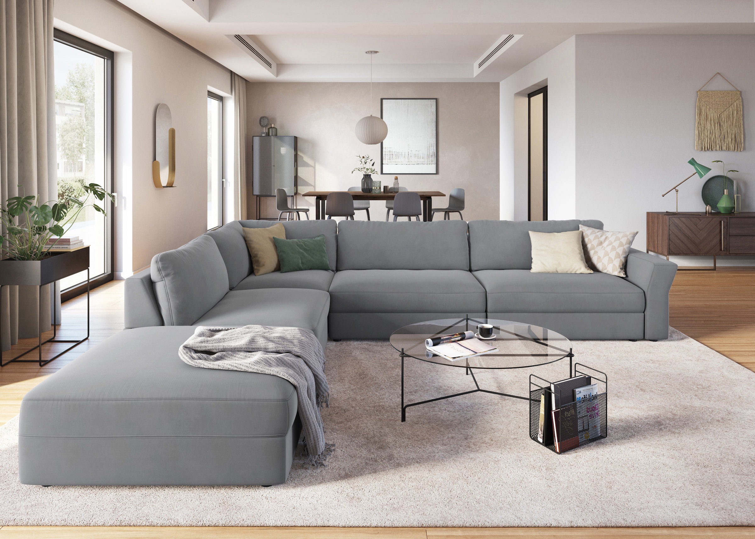 sit&more Ecksofa »Cadabra L-Form«, Breite 356 cm, mit Sitztiefenverstellung