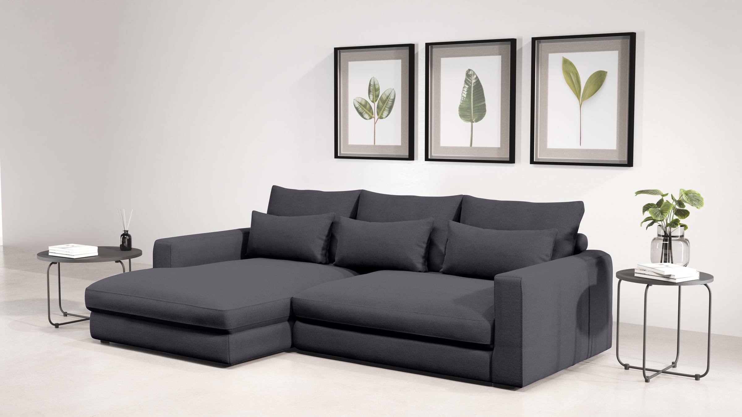 Home affaire Ecksofa »Darwin, viele Kissen, extra tiefe Sitzfläche, 271/89/ günstig online kaufen
