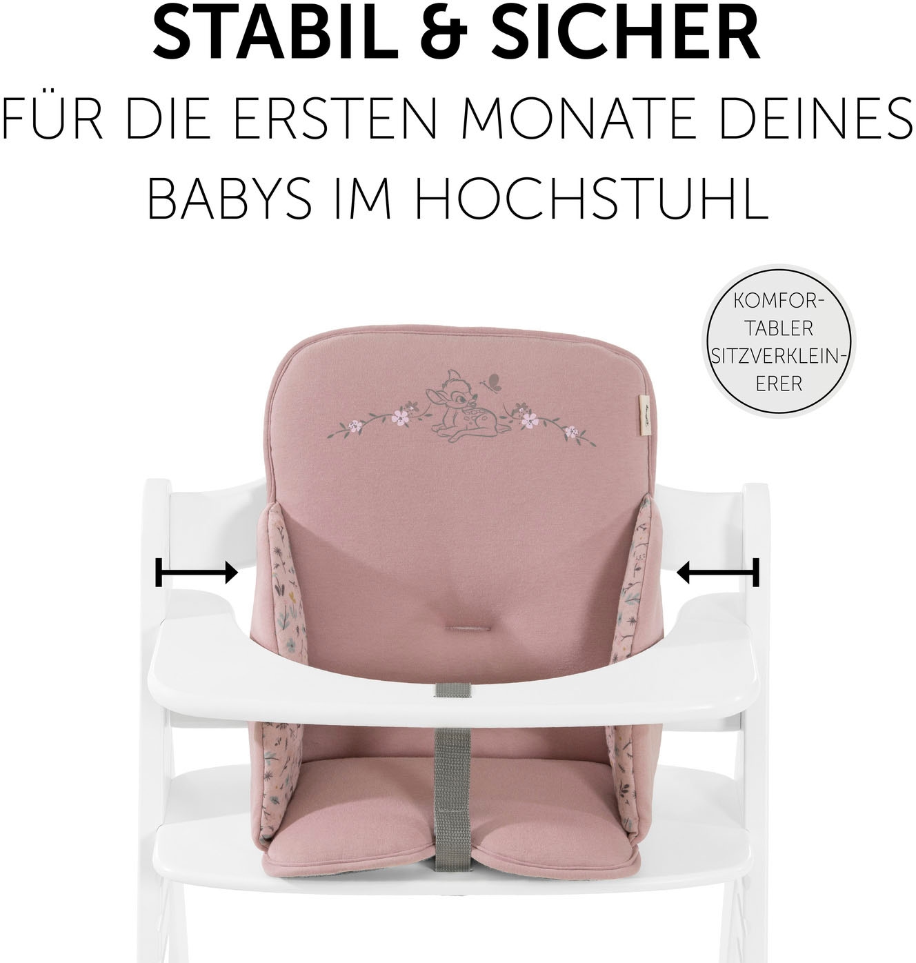 Hauck Sitzverkleinerer »Alpha Cosy Select, Bambi Rose«, für den ALPHA+ Holzhochstuhl