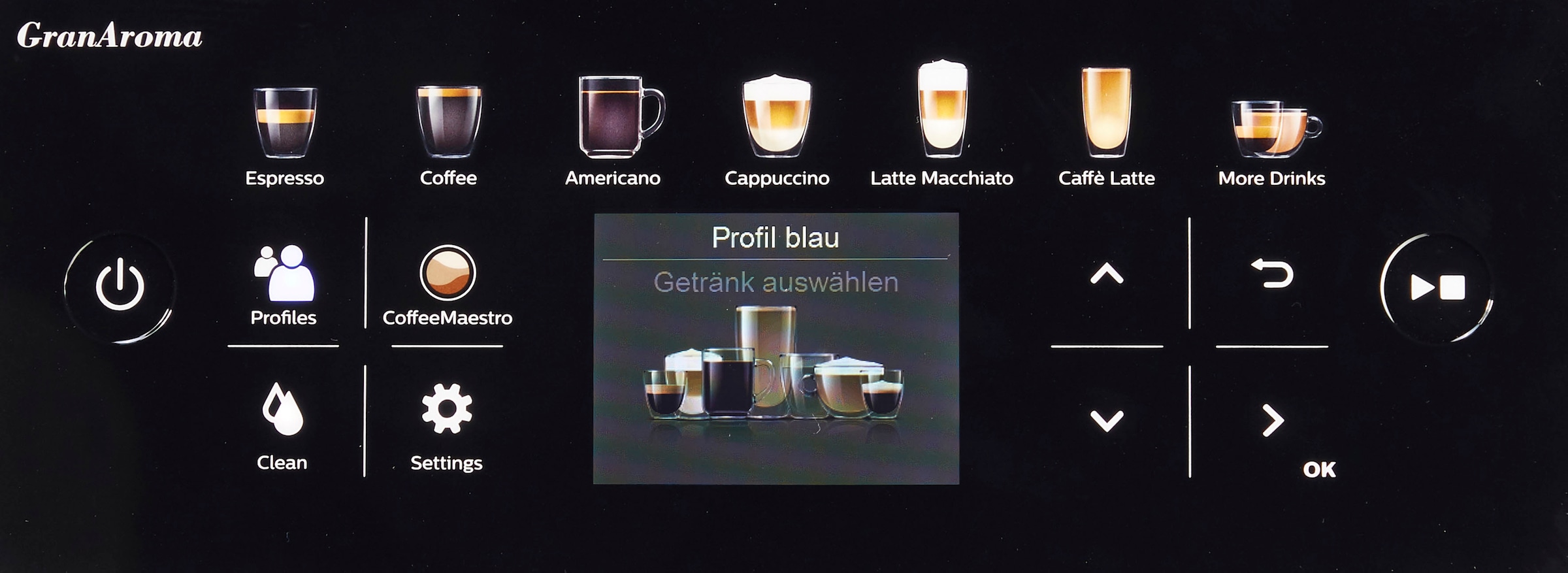 Saeco Kaffeevollautomat »SM6580/50 GranAroma ,  14 Kaffeespezialitäten« 4 Benutzerprofilen und TFT Display