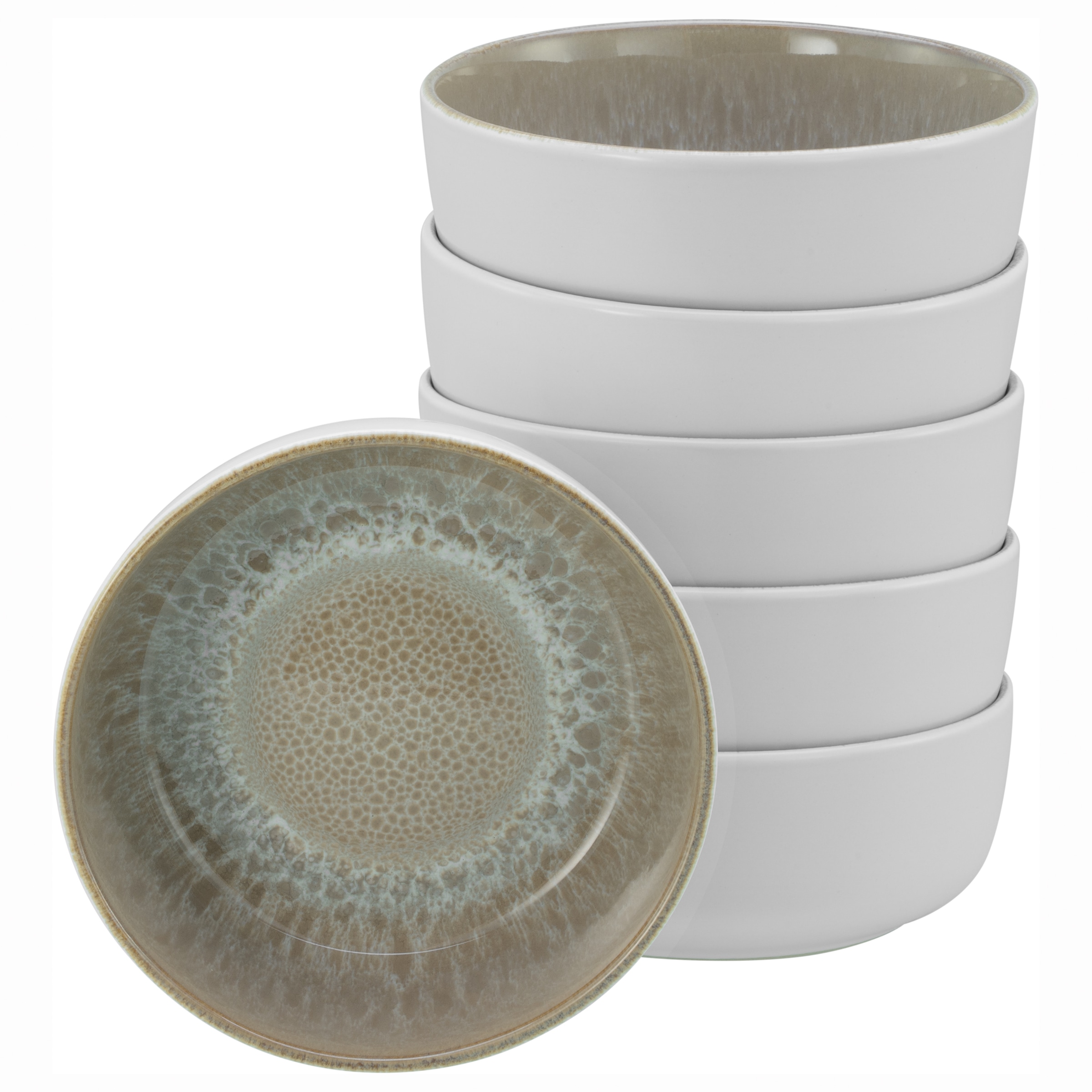 OTTO home Müslischale »modernes Schüssel-Set Novalee, Geschirr-Set, Bowl« 6 Stk. aus Steinzeug hohe Haltbarkeit, spülmaschinen- & mikrowellengeeignet, Reaktivglasur