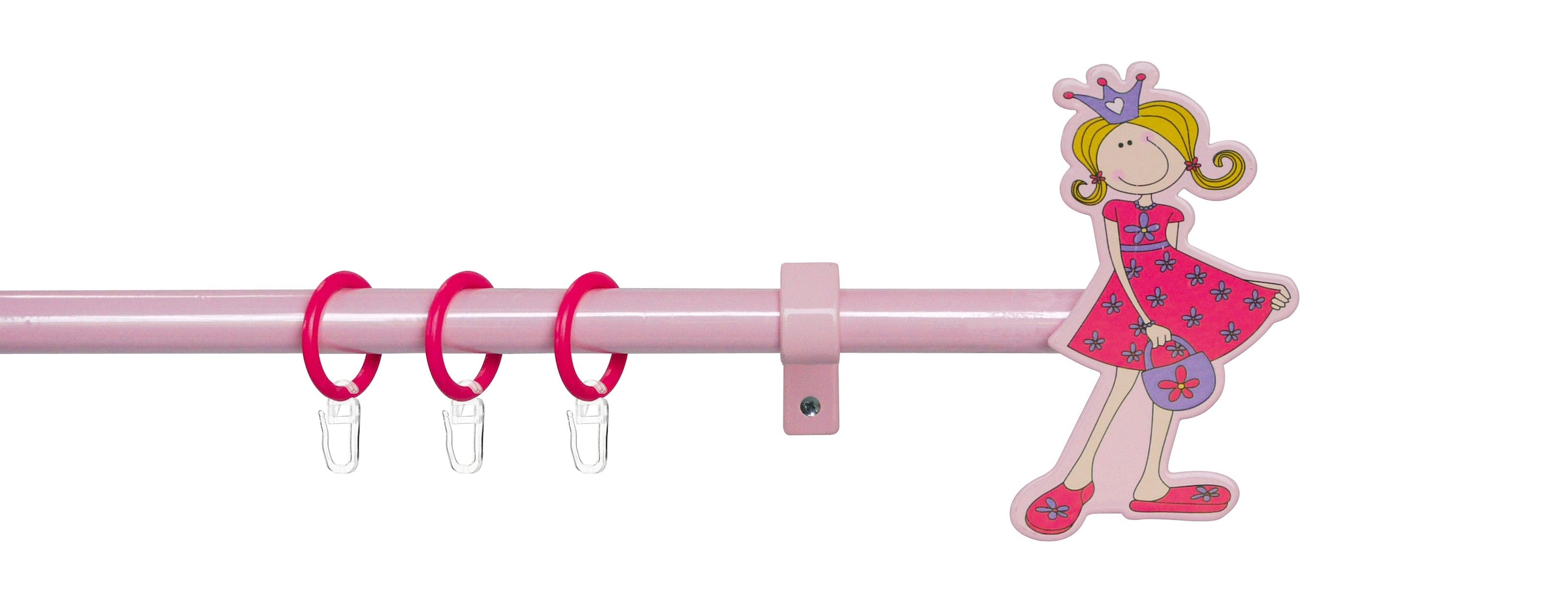 Gardinenstange »Prinzessin«, 1 läufig-läufig, ausziehbar, pink-rosé