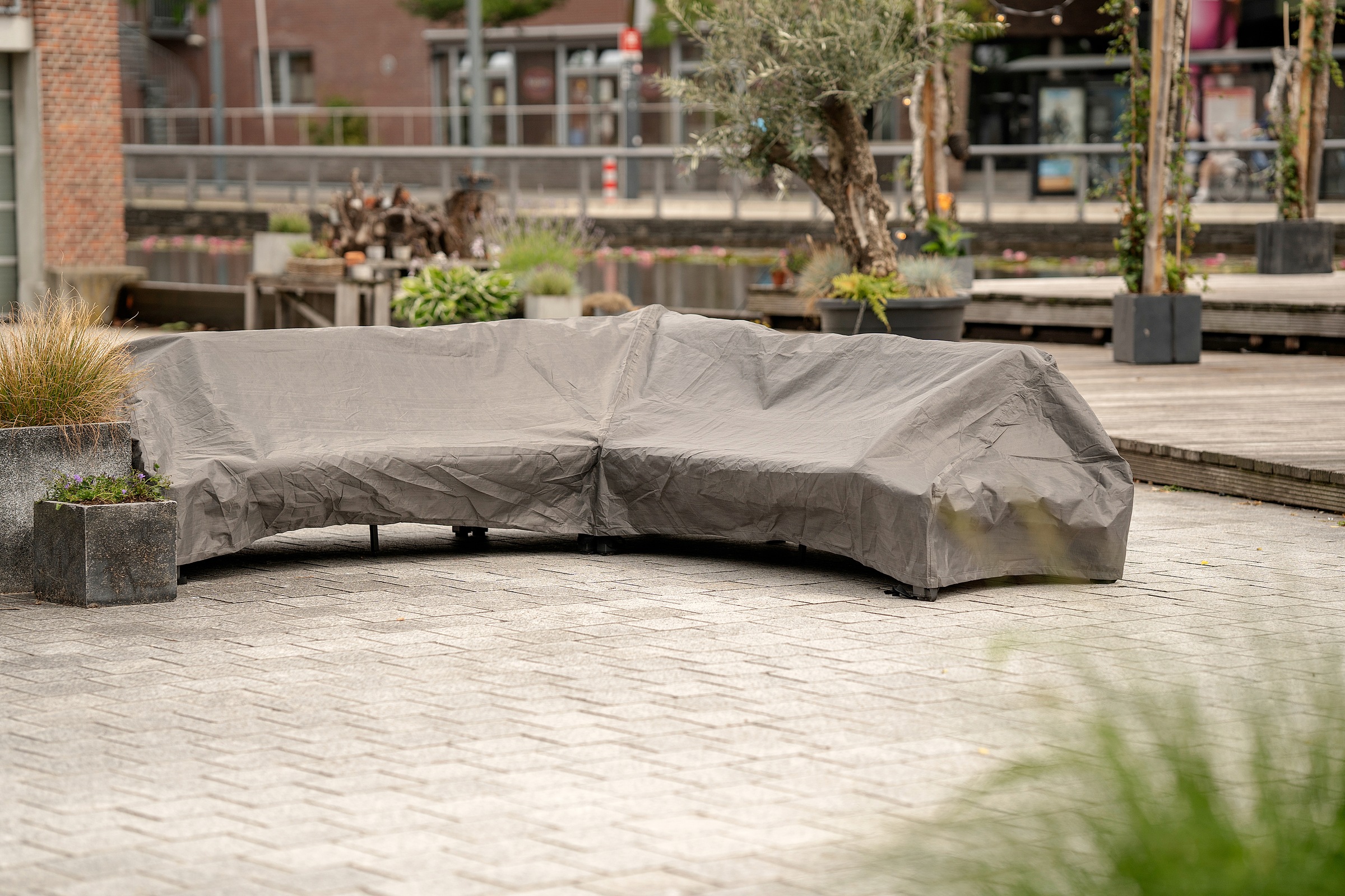 winza outdoor covers Gartenmöbel-Schutzhülle, geeignet für Loungeset Eckeinheit, Maße 255/215x255/215x94x65/24 cm