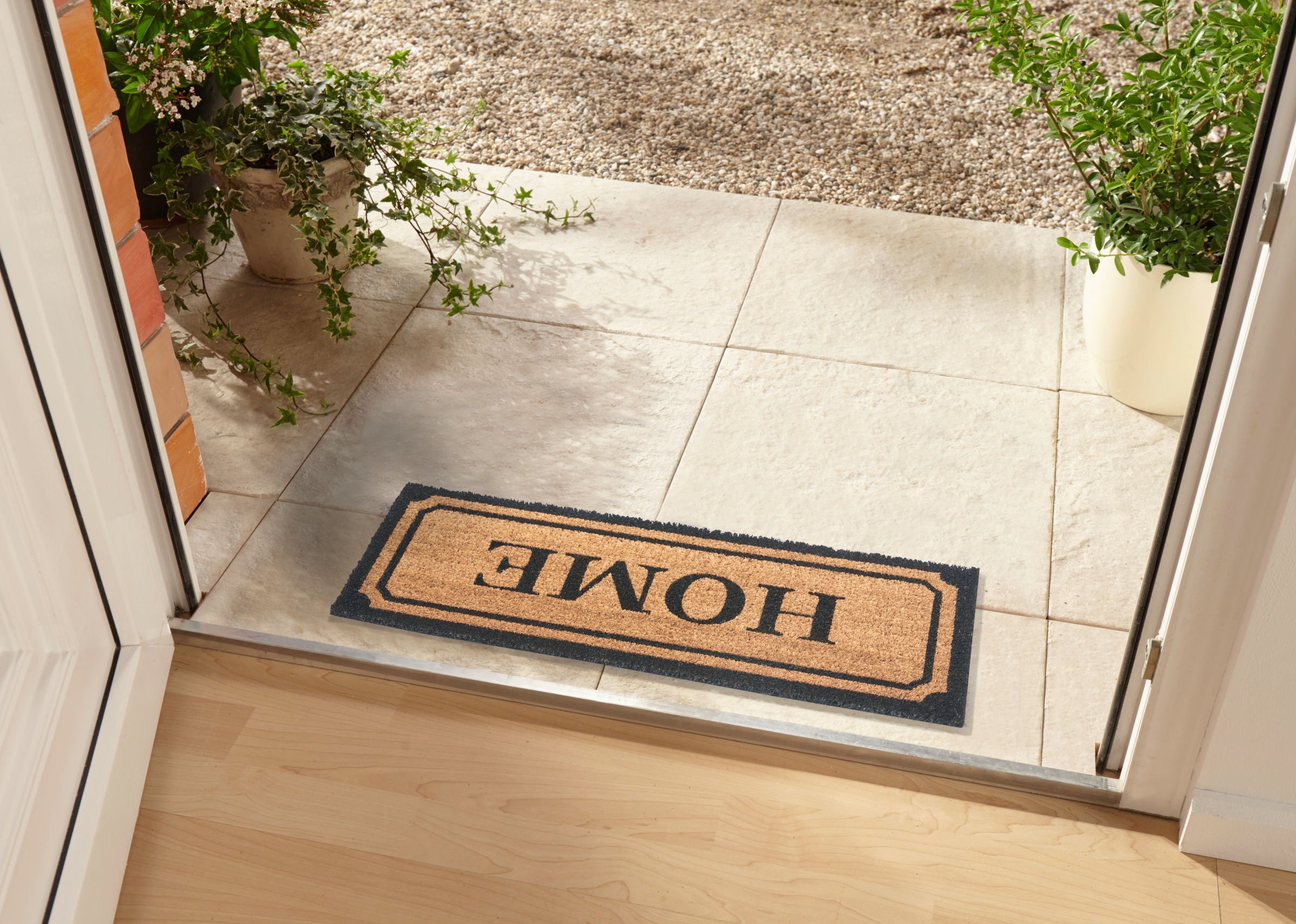 HANSE Home Fußmatte »Mix Mats Kokos Wide Home Border, Türmatte«, rechteckig, 15 mm Höhe, Kokos, Schmutzfangmatte, Outdoor, Rutschfest, Innen, Kokosmatte, Flur