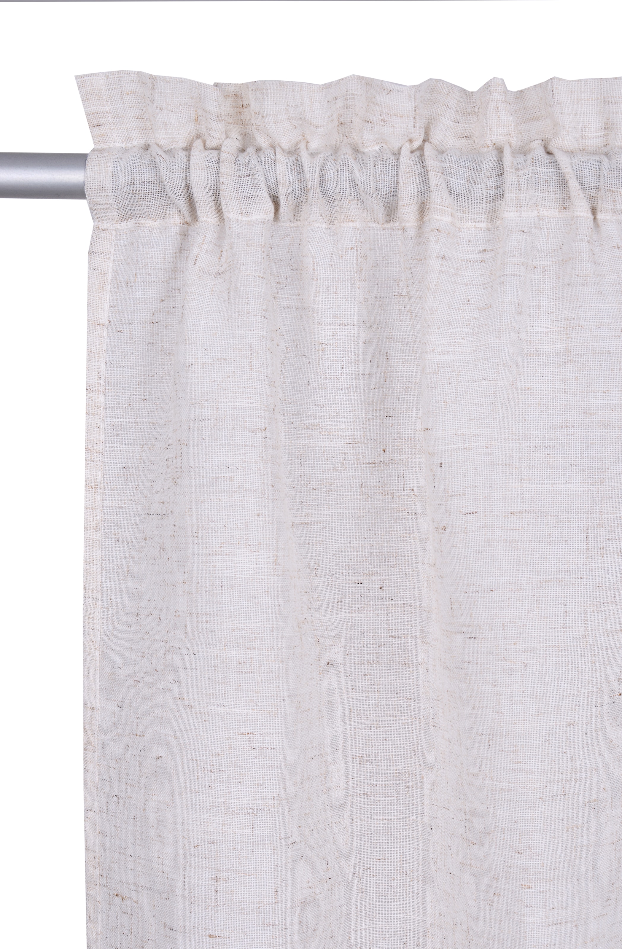 my home Scheibengardine »Louvelle« Stangendurchzug 1 Stk. tlg. Leinenoptik, Scheibengardine, modern, basic