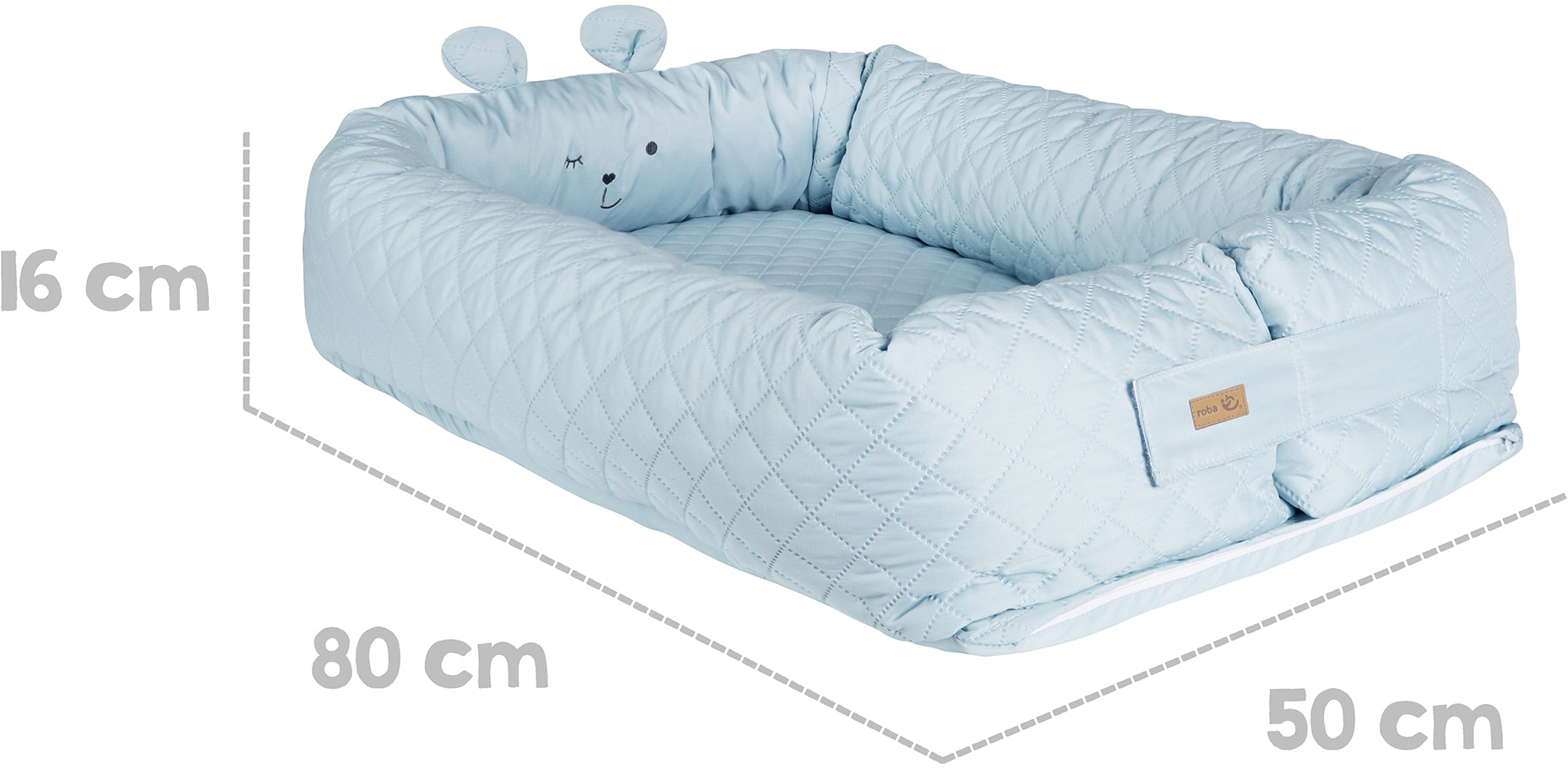 roba® Kuschelnest »Babylounge, roba style, Benny, hellblau«, 3in1
