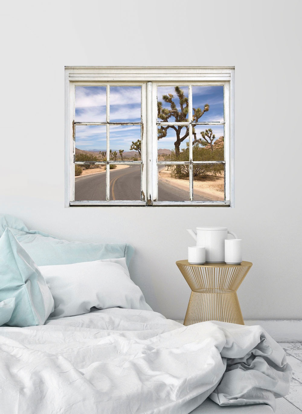 queence Wandsticker »Landstraße«, Wandsticker, Wandbild, selbstklebend, 3D, Fenster