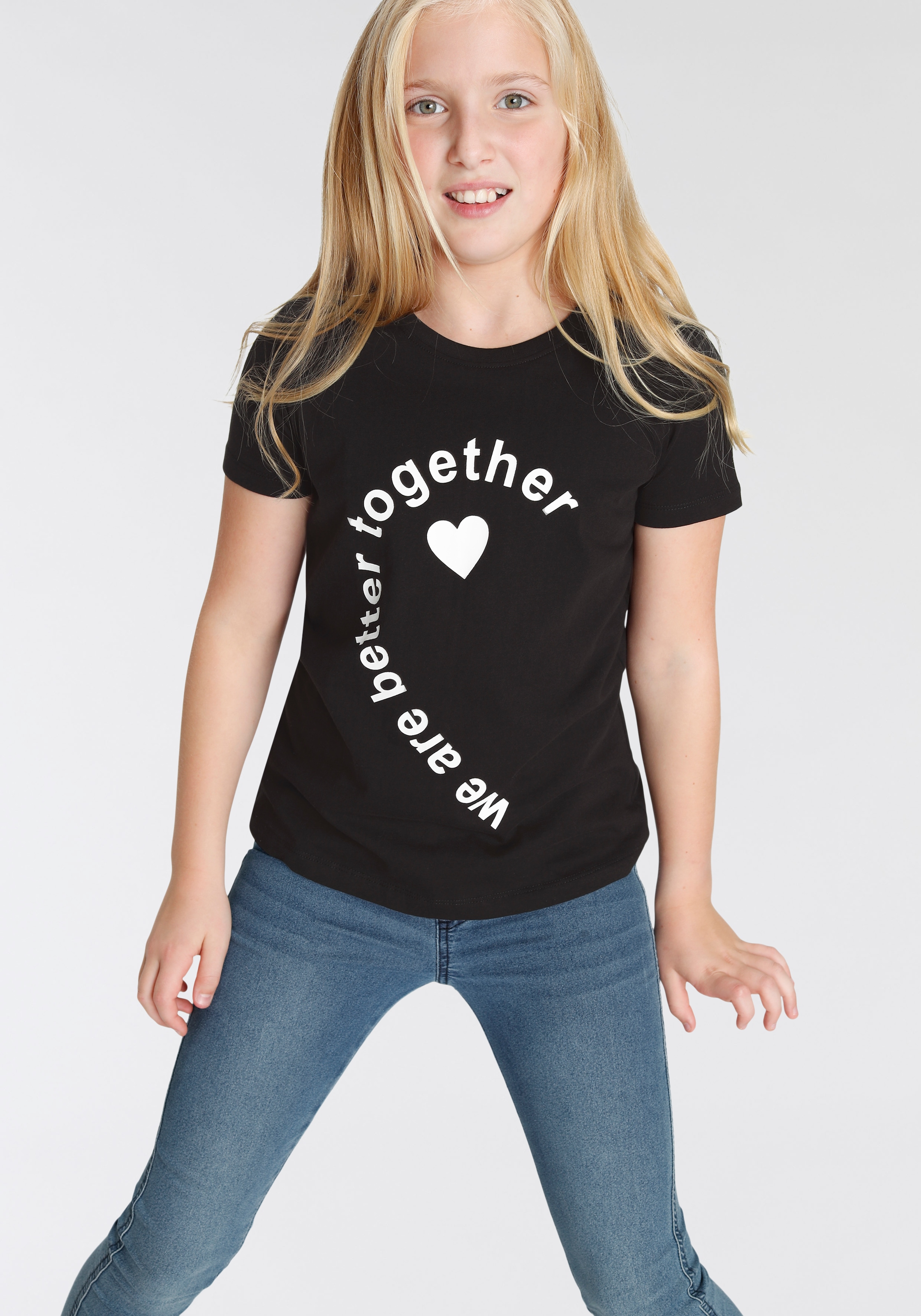 KIDSWORLD T-Shirt »we are better together«, (Packung, Basic 2 im %Sale tlg.), Form jetzt