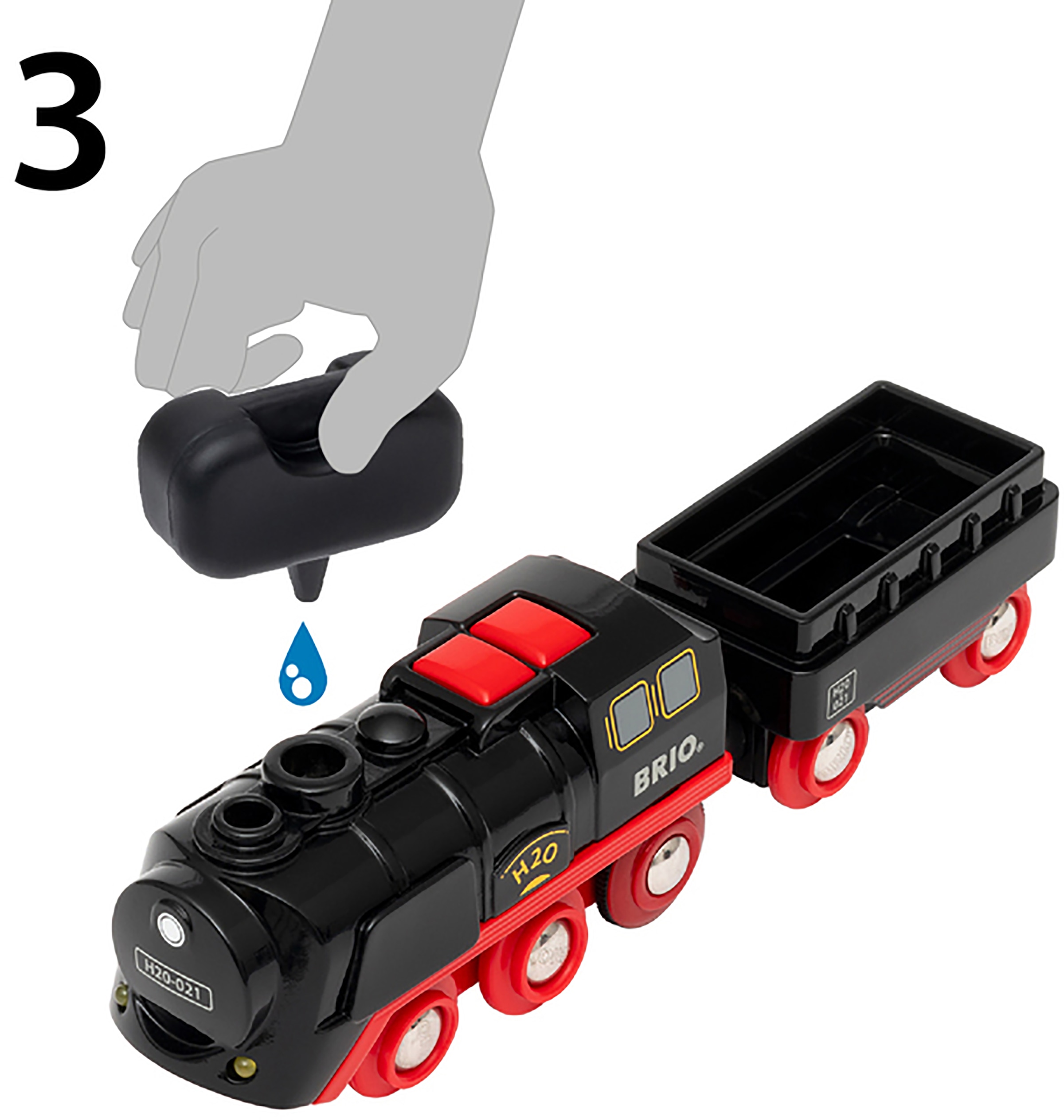 BRIO® Spielzeug-Eisenbahn »BRIO® WORLD, Batterie-Dampflok Weihnachts-Set«, (Set), FSC® - schützt Wald - weltweit