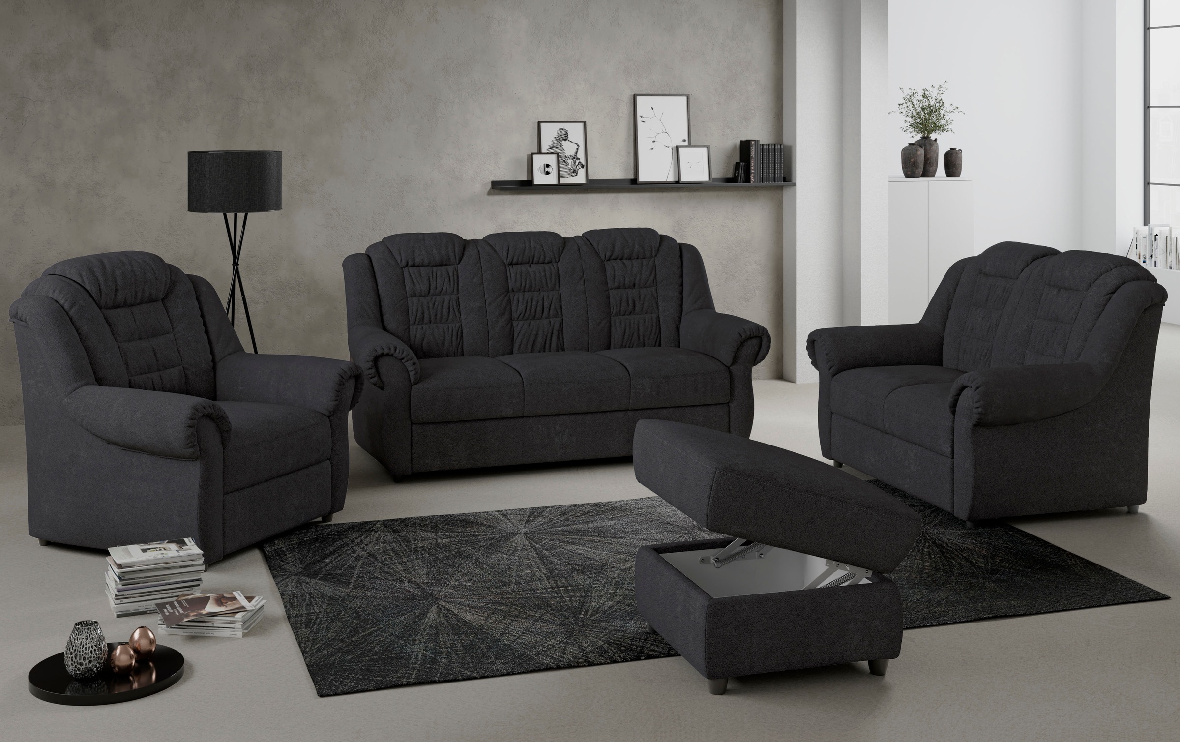 Home affaire 2-Sitzer »Boston« Sofa mit hoher Rückenlehne günstig online kaufen