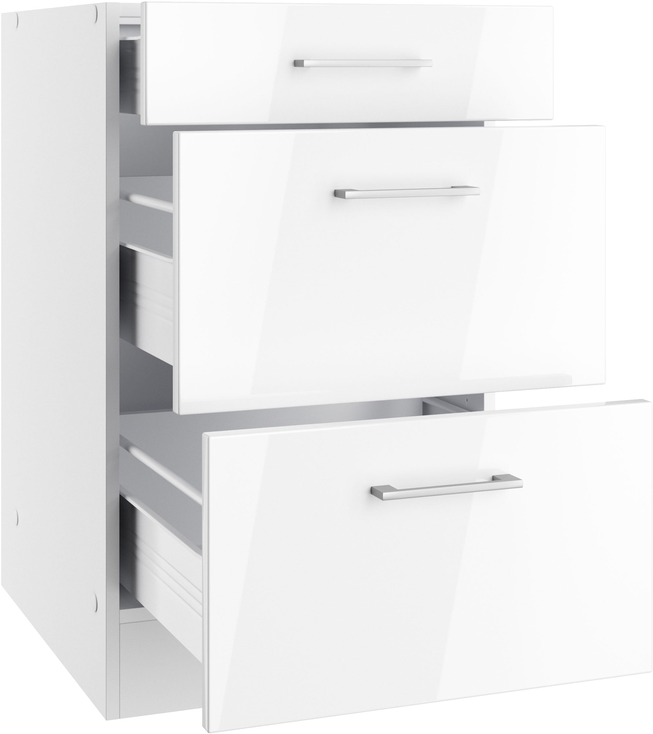 KOCHSTATION Unterschrank »KS-Milan«, HELD Möbel, Auszugschrank 50 cm, matte oder hochglänzende Fronten