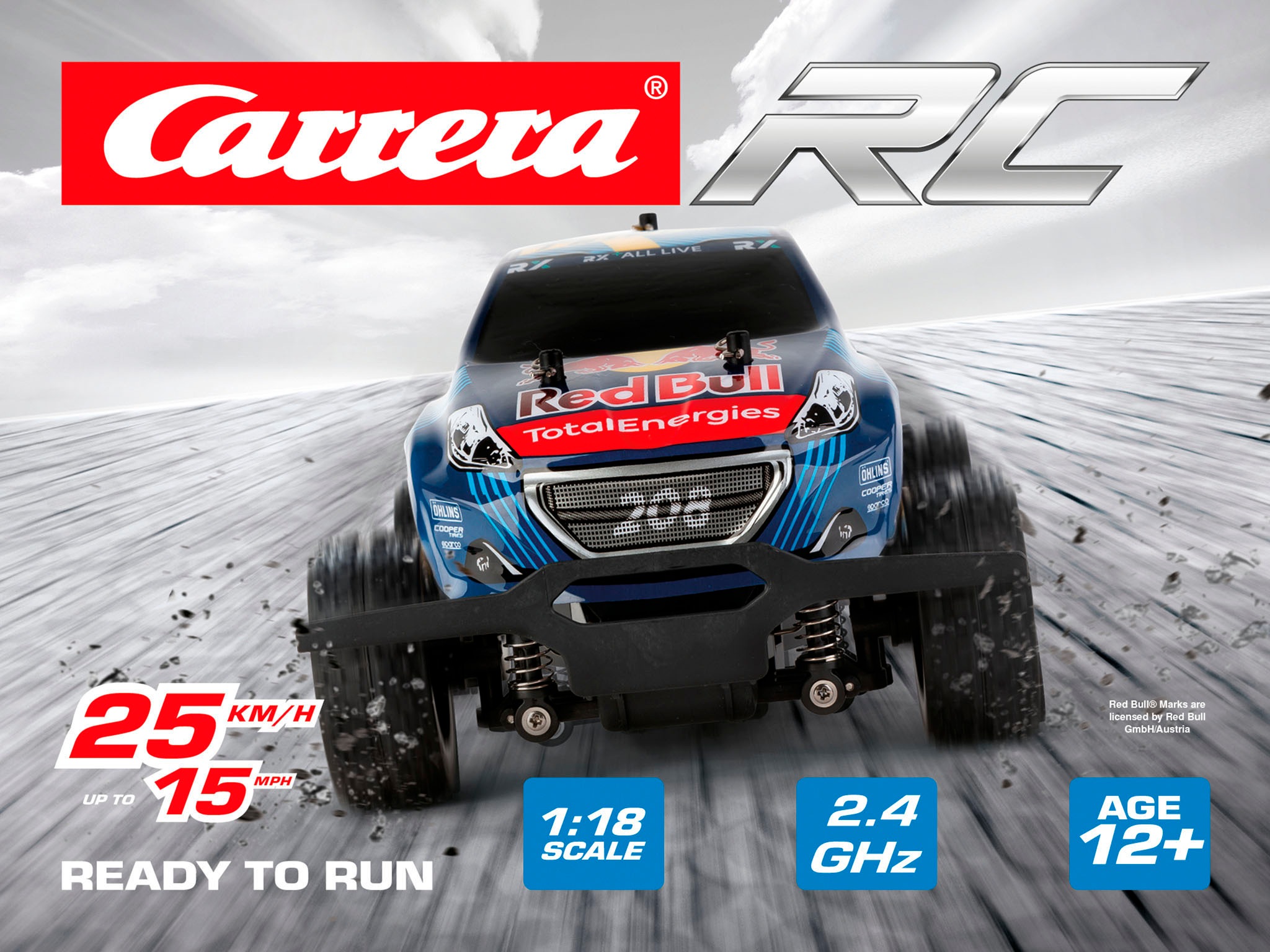 Carrera® RC-Auto »Carrera® RC, Red Bull Peugeot WRX 208«, Rallycross, Hansen D/P, 2,4 GHz