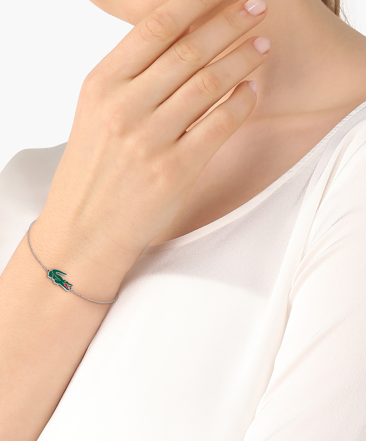 Lacoste Armkette »CROCODILE« Emaille