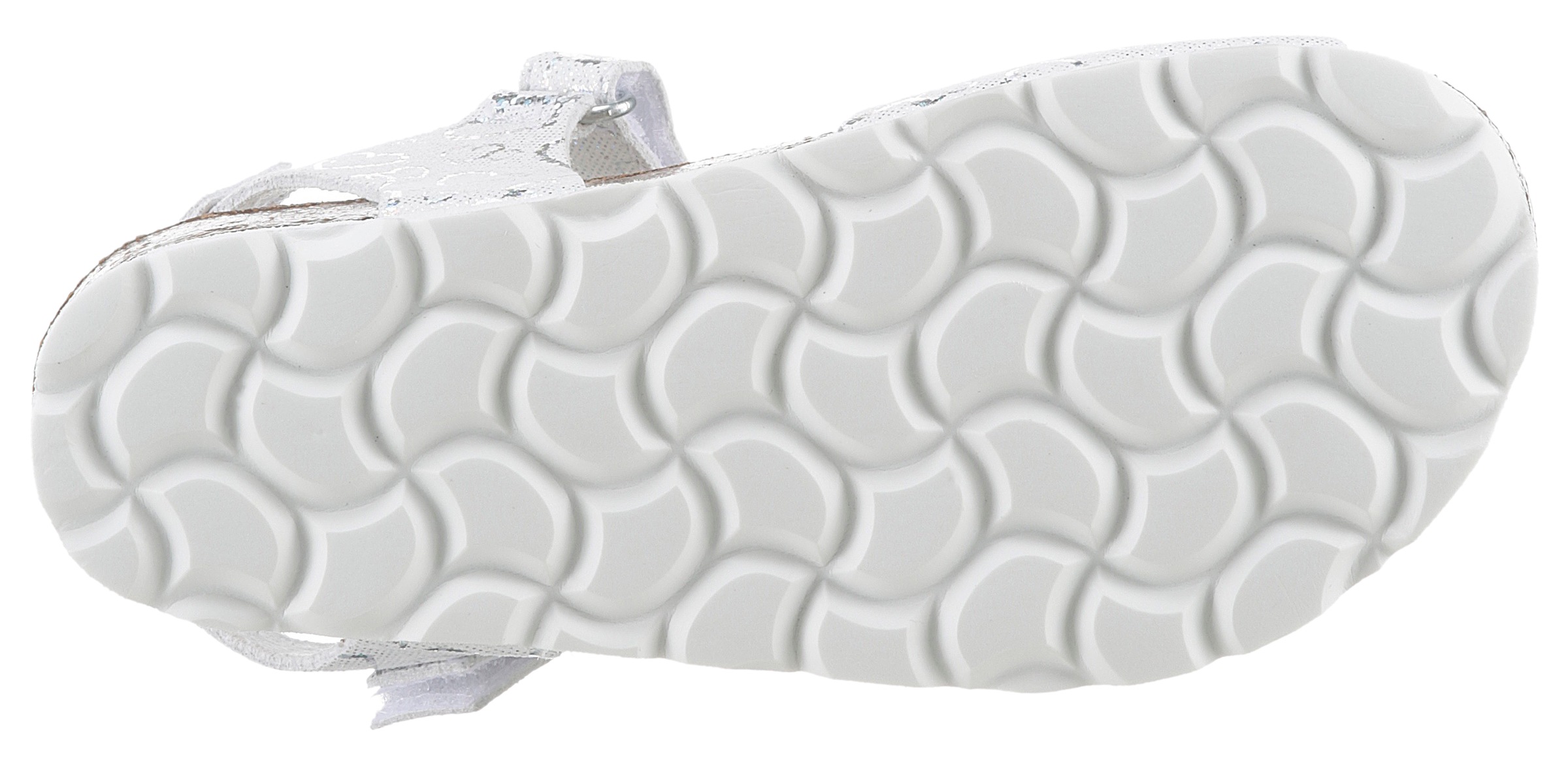 KIDSWORLD Sandale, Sommerschuh, Klettschuh, Sandalette, mit schimmerndem Herzchenprint