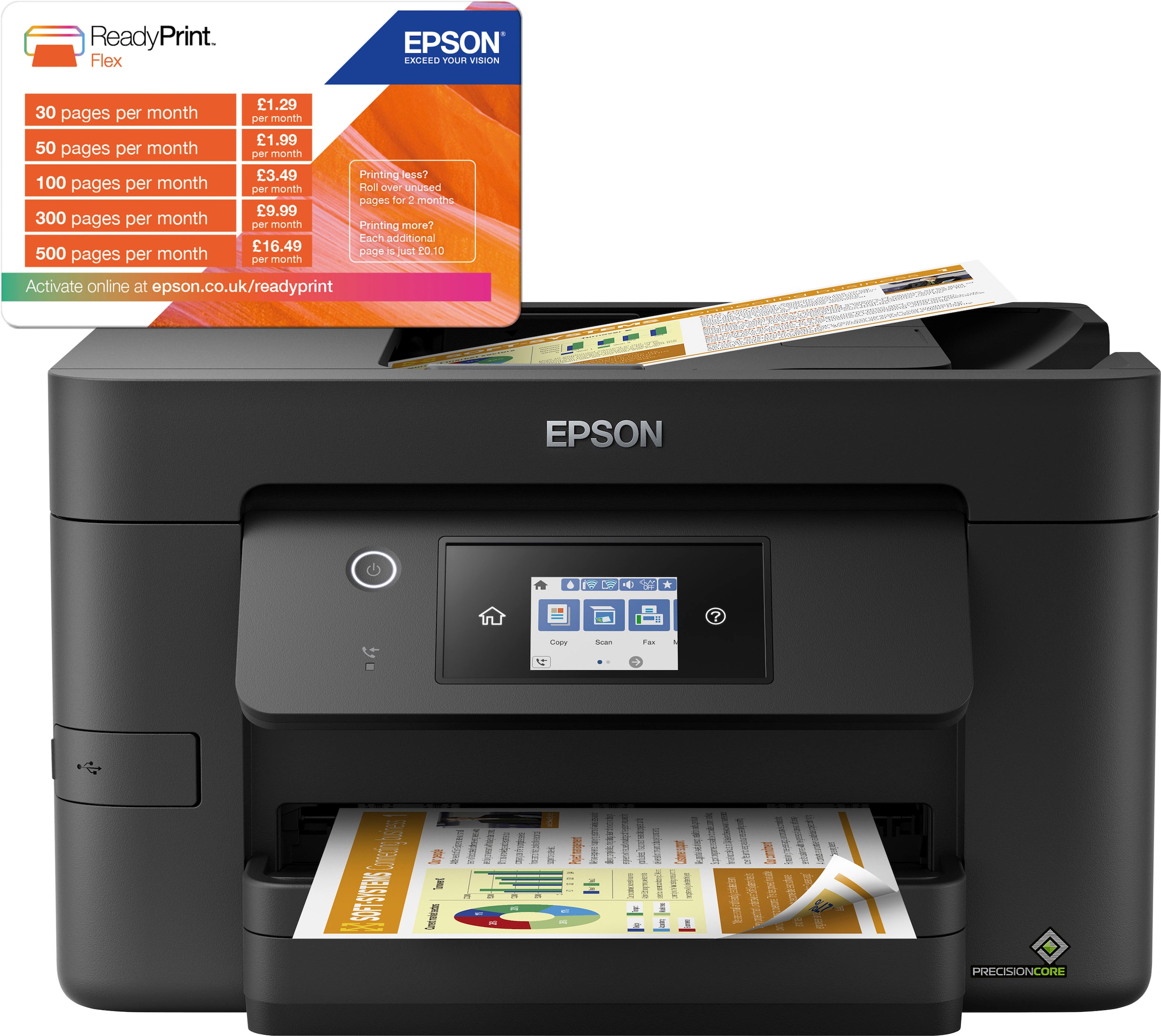 Epson Multifunktionsdrucker »WorkForce Pro WF-3820DWF«, Drucker