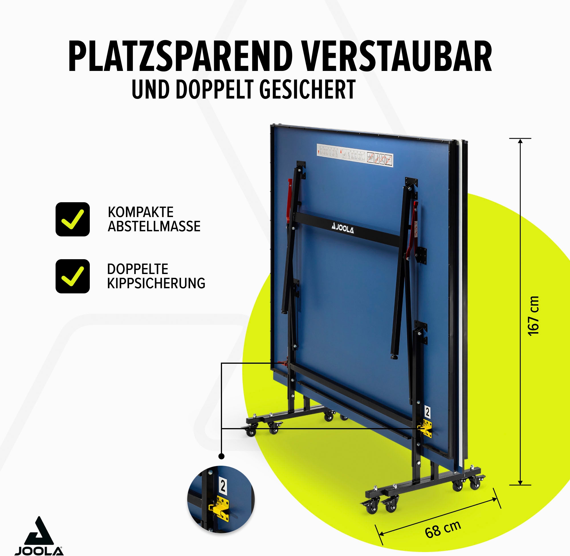 Joola Tischtennisplatte »Inside 13«, Indoor Tischtennistisch - klappbares Untergestell, inkl. Netz