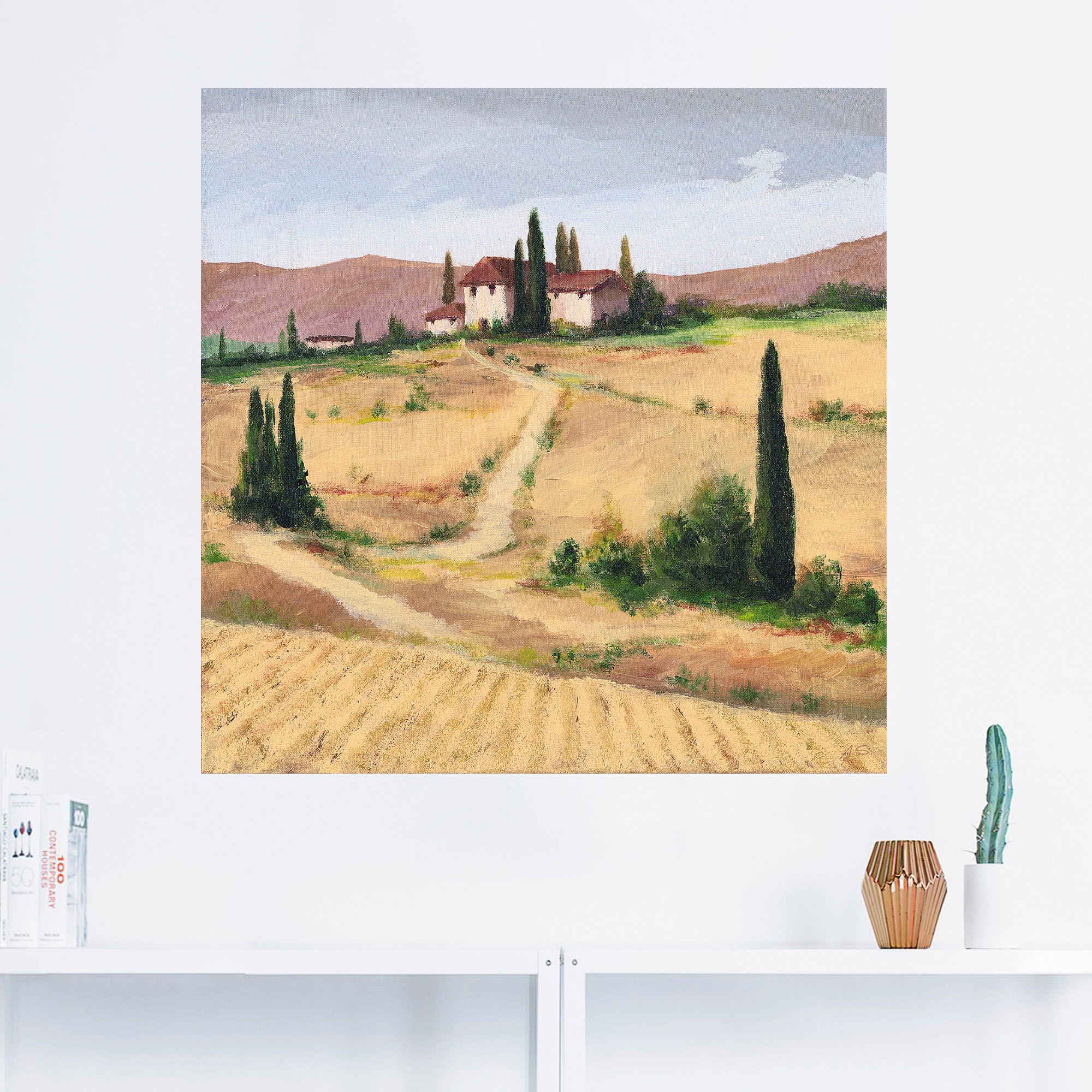 Artland Wandbild »Die toskanische Landschaft I«, Bilder von Europa, (1 St.), als Alubild, Leinwandbild, Wandaufkleber oder Poster in versch. Größen