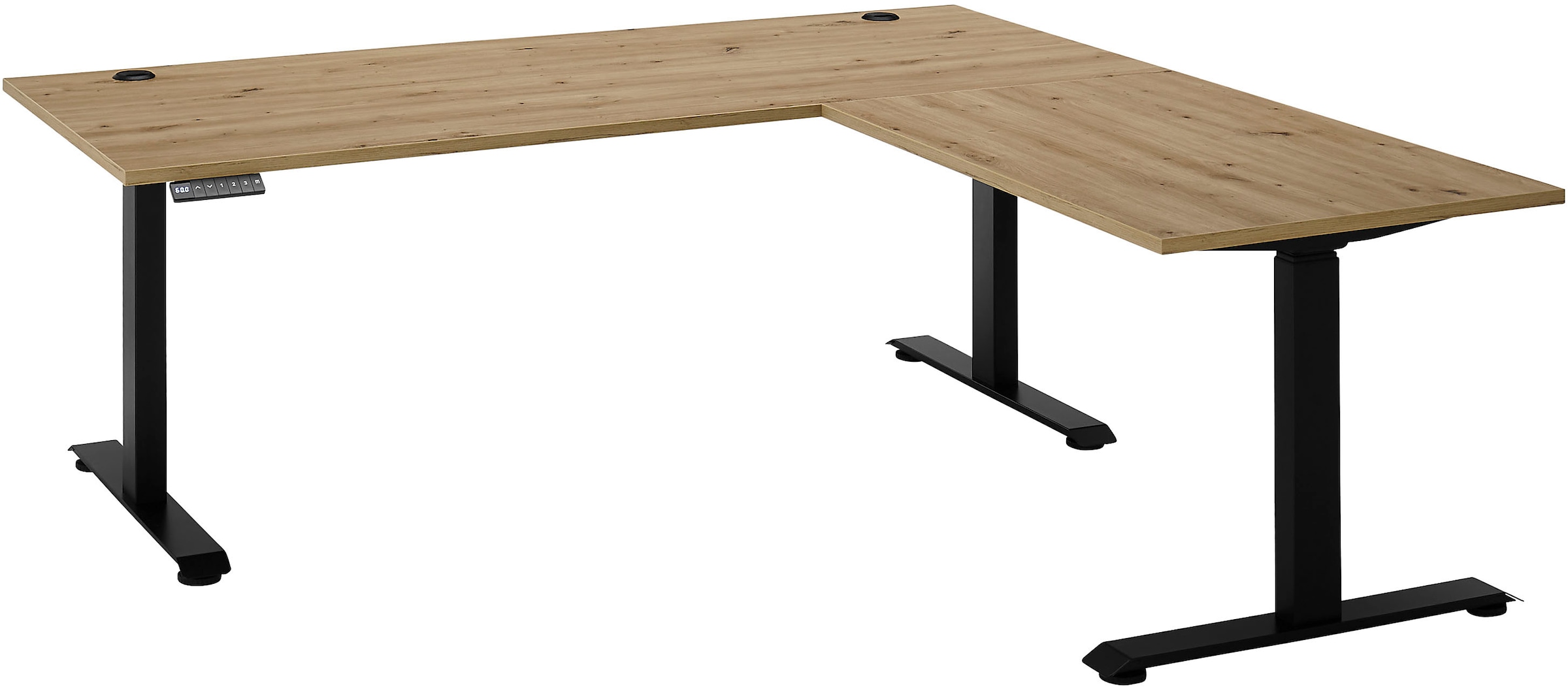 BEGA OFFICE Eckschreibtisch »Ben«, (1 St.), elektrisch höhenverstellbarer Desk mit 4 Memory Tasten, 180x177 cm
