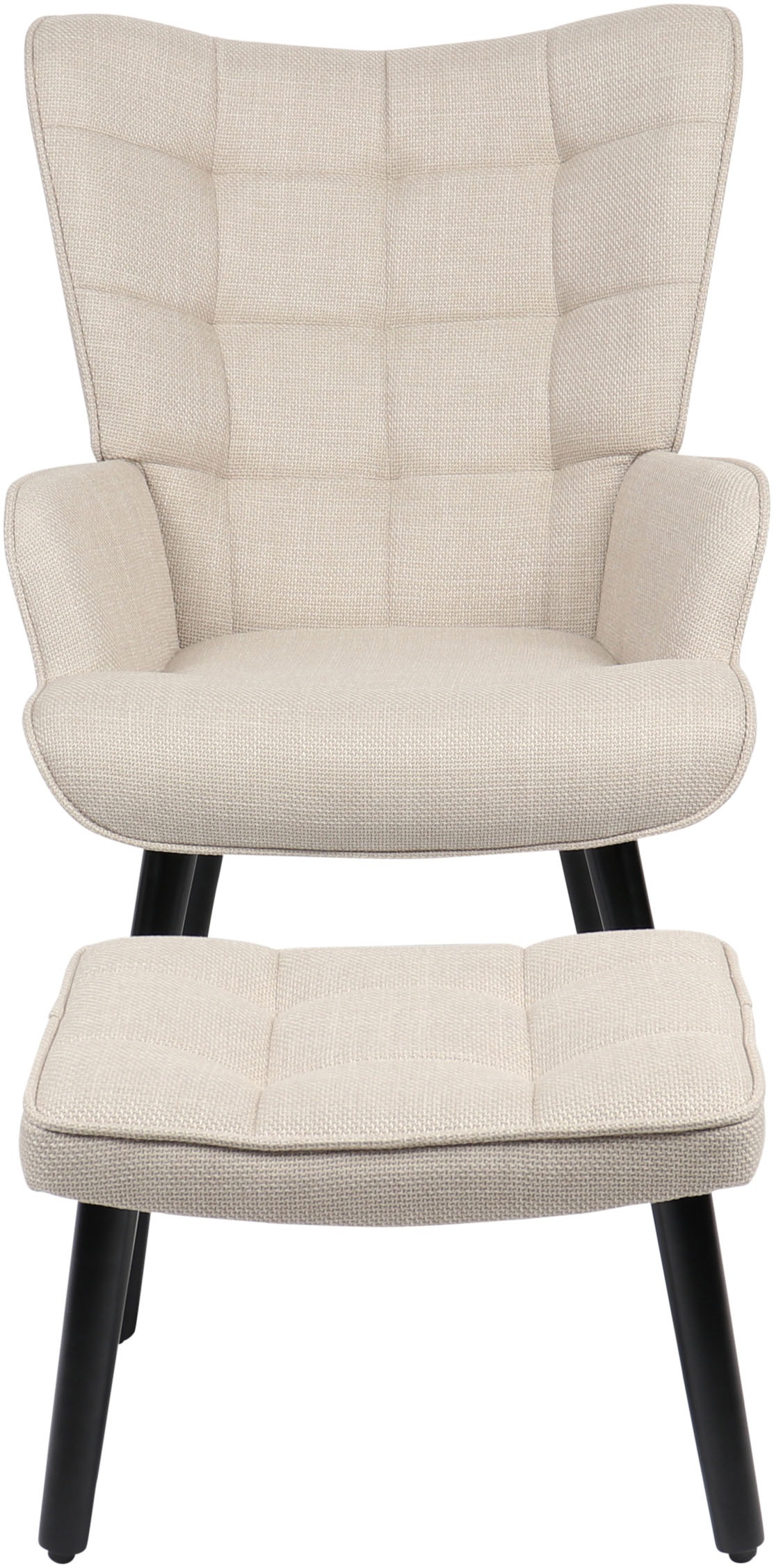 HELA Loungesessel »PAROS« Set, Sessel mit Hocker, 2 Stk. tlg. Sessel mit Ho günstig online kaufen