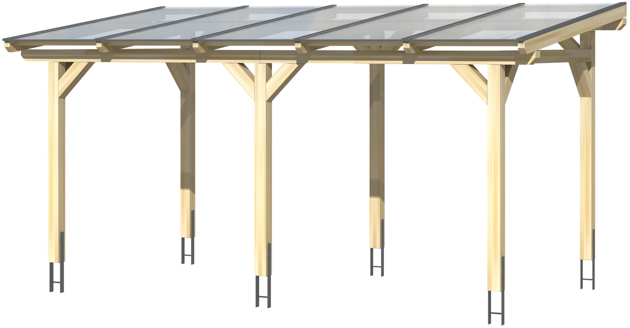 SKANHOLZ Terrassendach »Siena« Leimholz Schiefergrau