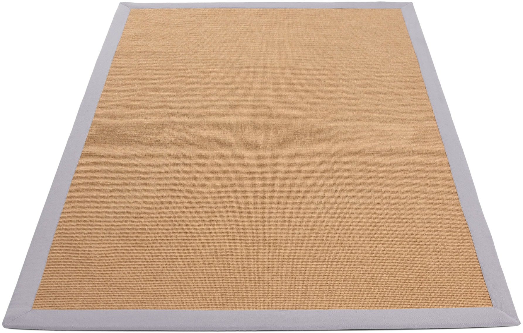 carpetfine Sisalteppich »Sisal«, rechteckig, 5 mm Höhe, mit farbiger Bordüre, Anti Rutsch Rückseite