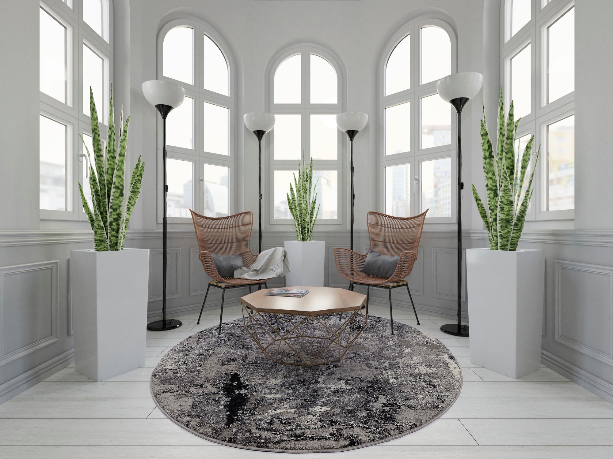 OCI DIE TEPPICHMARKE Teppich »JUWEL LIRAY«, rund, 20 mm Höhe, Wohnzimmer