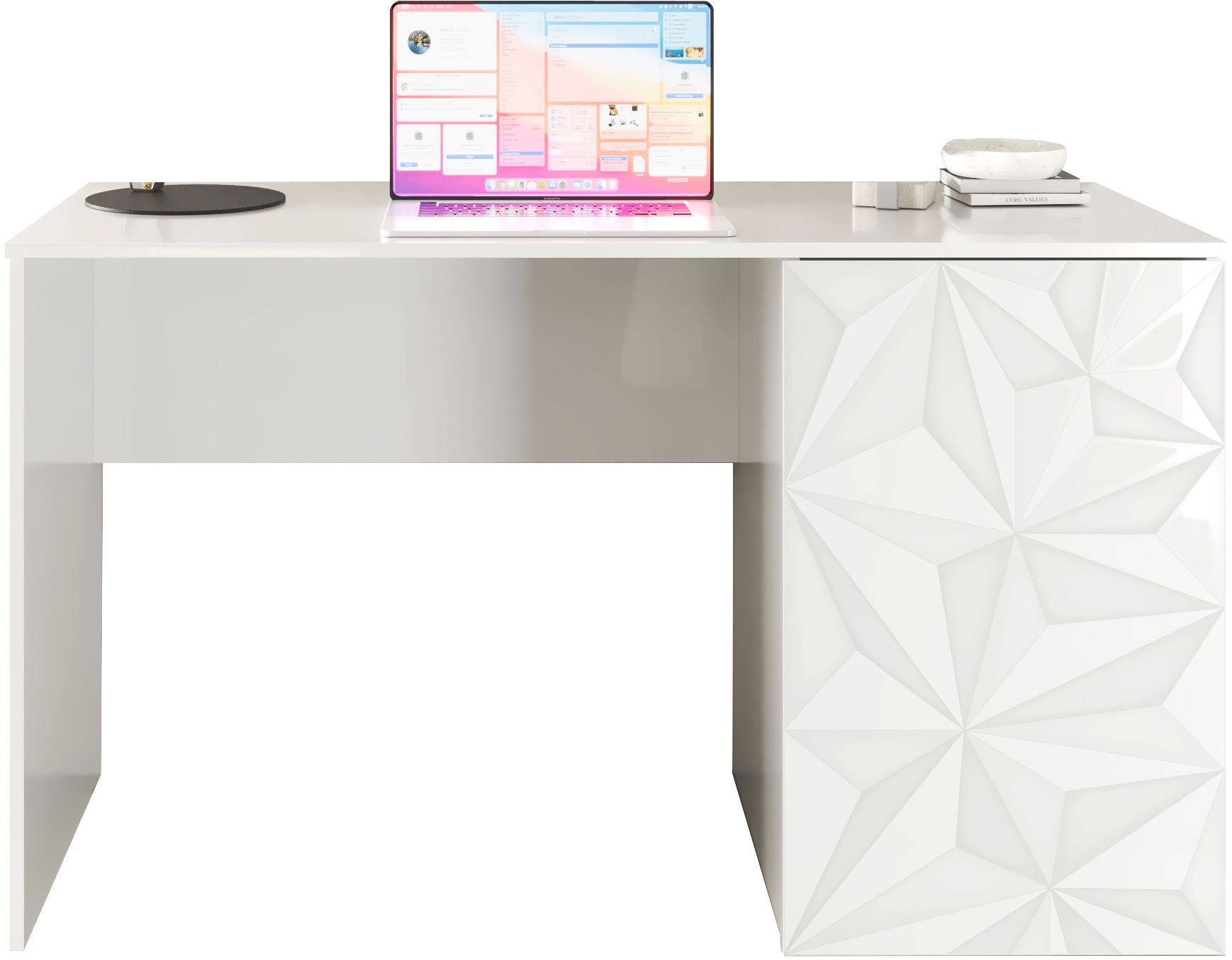 INOSIGN Schreibtisch »Prisma, Breite 120 cm, Tiefe 50 cm, mit Stauraum (1 T günstig online kaufen