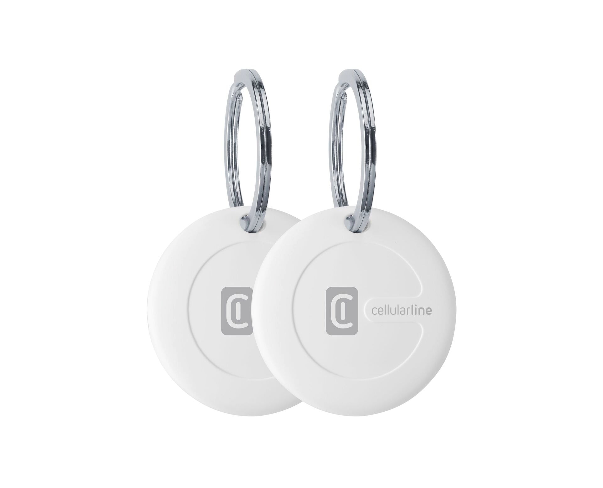 Cellularline GPS-Tracker »Bluetooth Item Finder Tracy Duo«, (Packung, 2 St., bestehend aus 2x Item Finder Tracy), IP67, unterstützt Apple Find My, Doppelpack