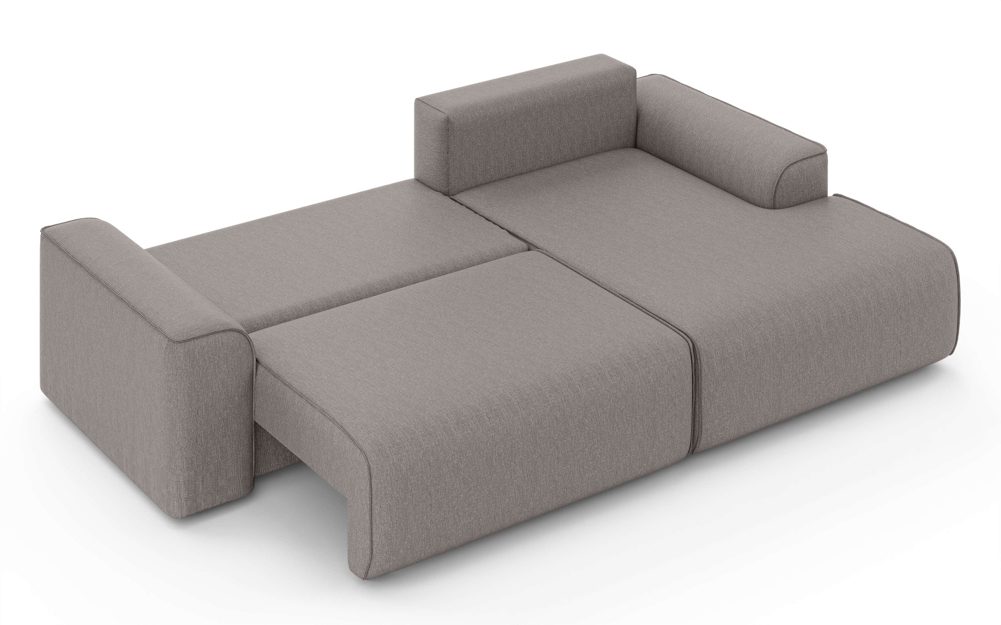 Home affaire Ecksofa »Santenay mit Bettfunktion und Bettkasten, Maße: B/T/H 266/164/90 cm«, L-Form mit Wellenfederung, Schlaffläche: 140x213 cm, auch in Cord