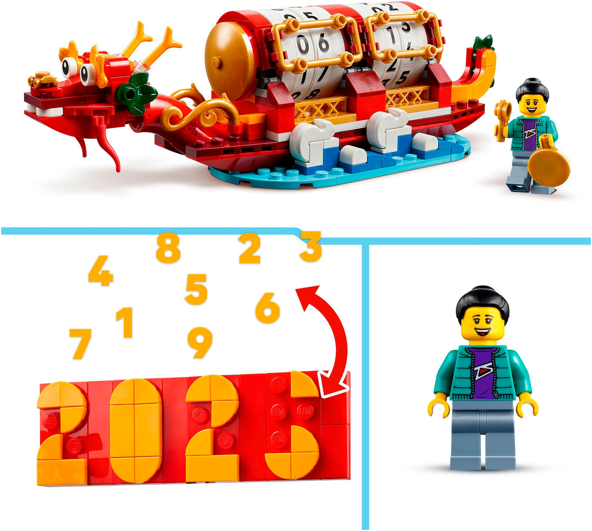 LEGO® Konstruktionsspielsteine »Feiertagskalender (40678), LEGO Iconic«, (345 St.), Made in Europe