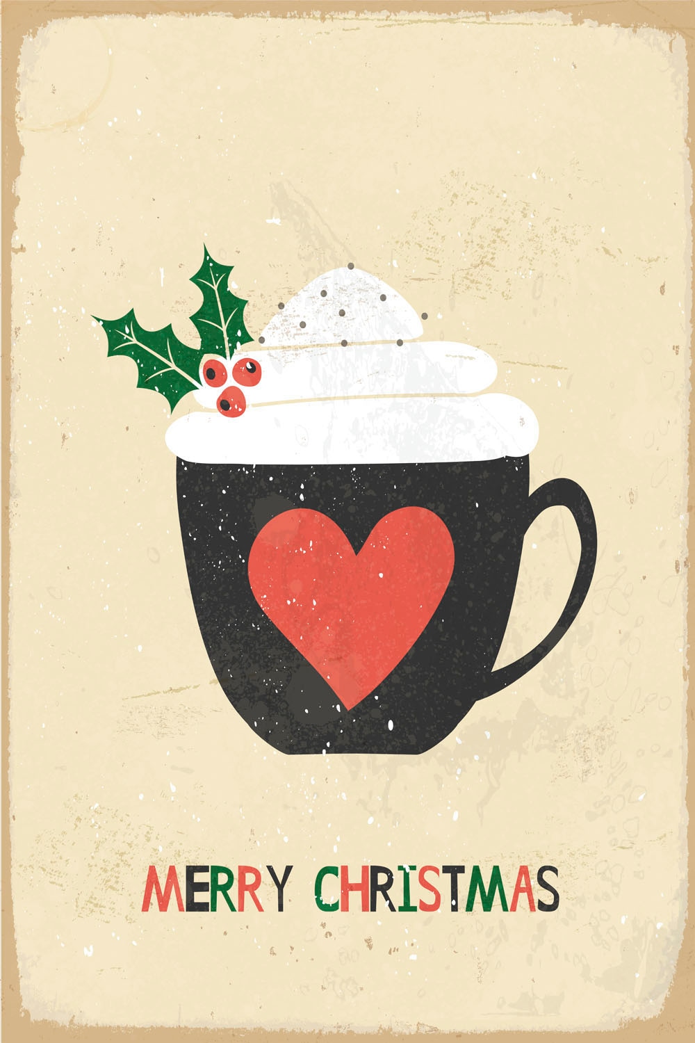 queence Metallbild »Merry Christmas« Herzen | Schriftzug | Schriftzüge | Weihnachten 1 Stk. tlg. Stahlschilder