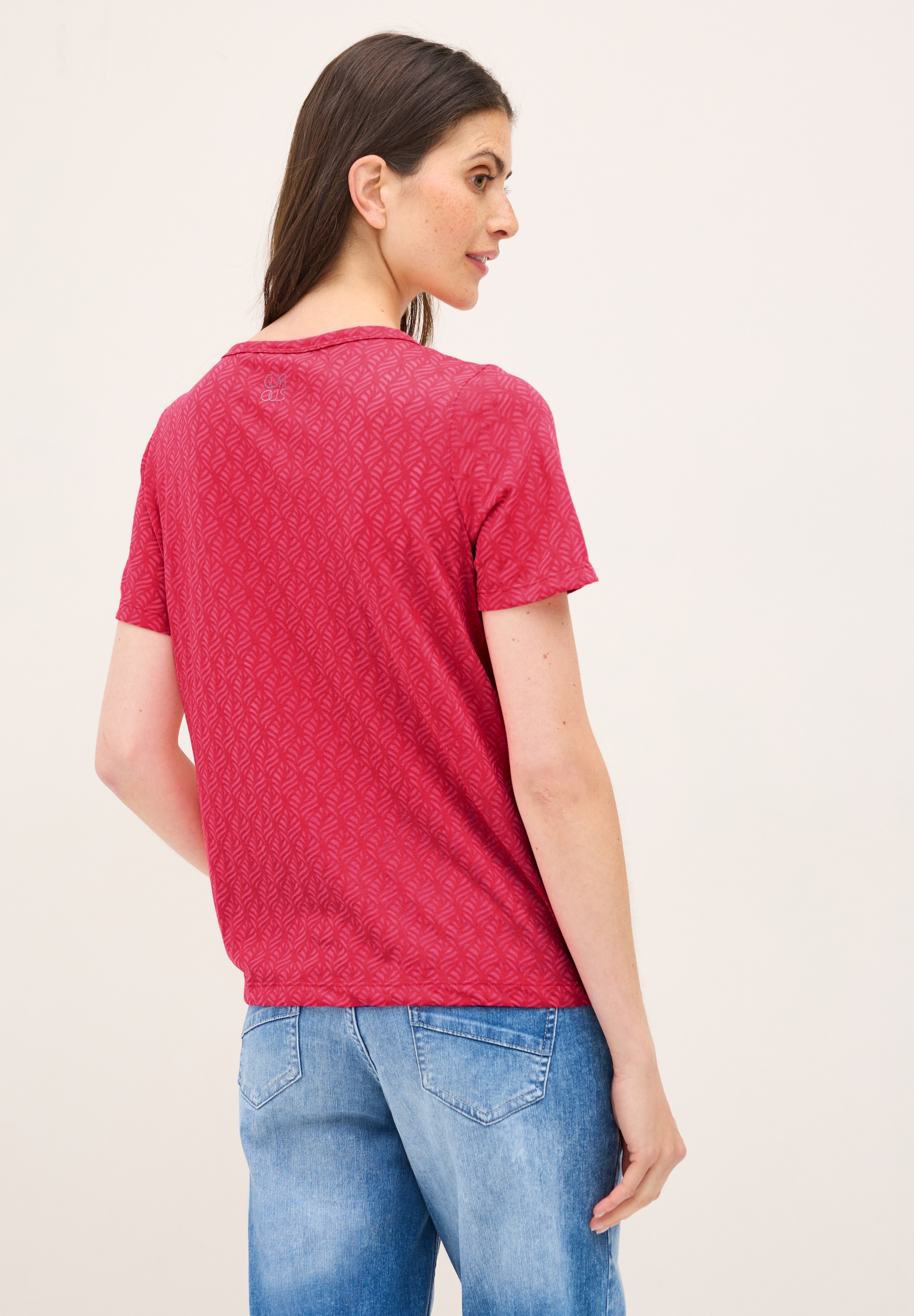 Cecil T-Shirt, in Ausbrenner-Optik mit Wording