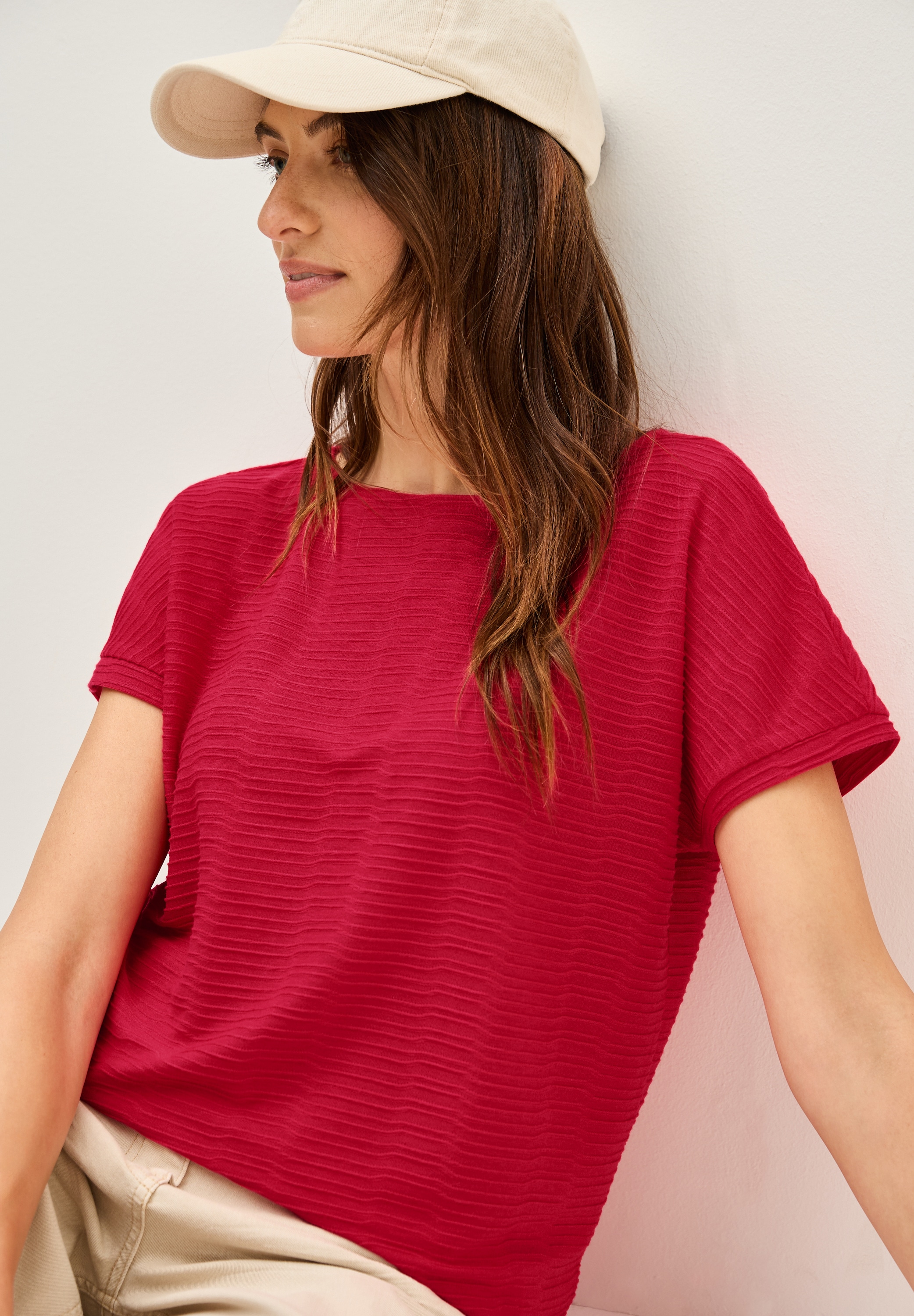 Cecil T-Shirt, mit Streifen-Struktur