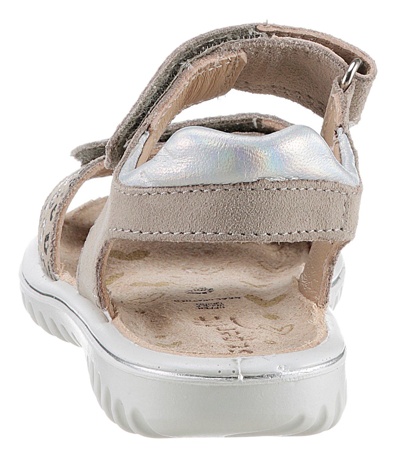 Superfit Sandale »SPARKLE WMS: mittel«, Klett-Sandalette mit Leomuster, Größenschablone zum Download
