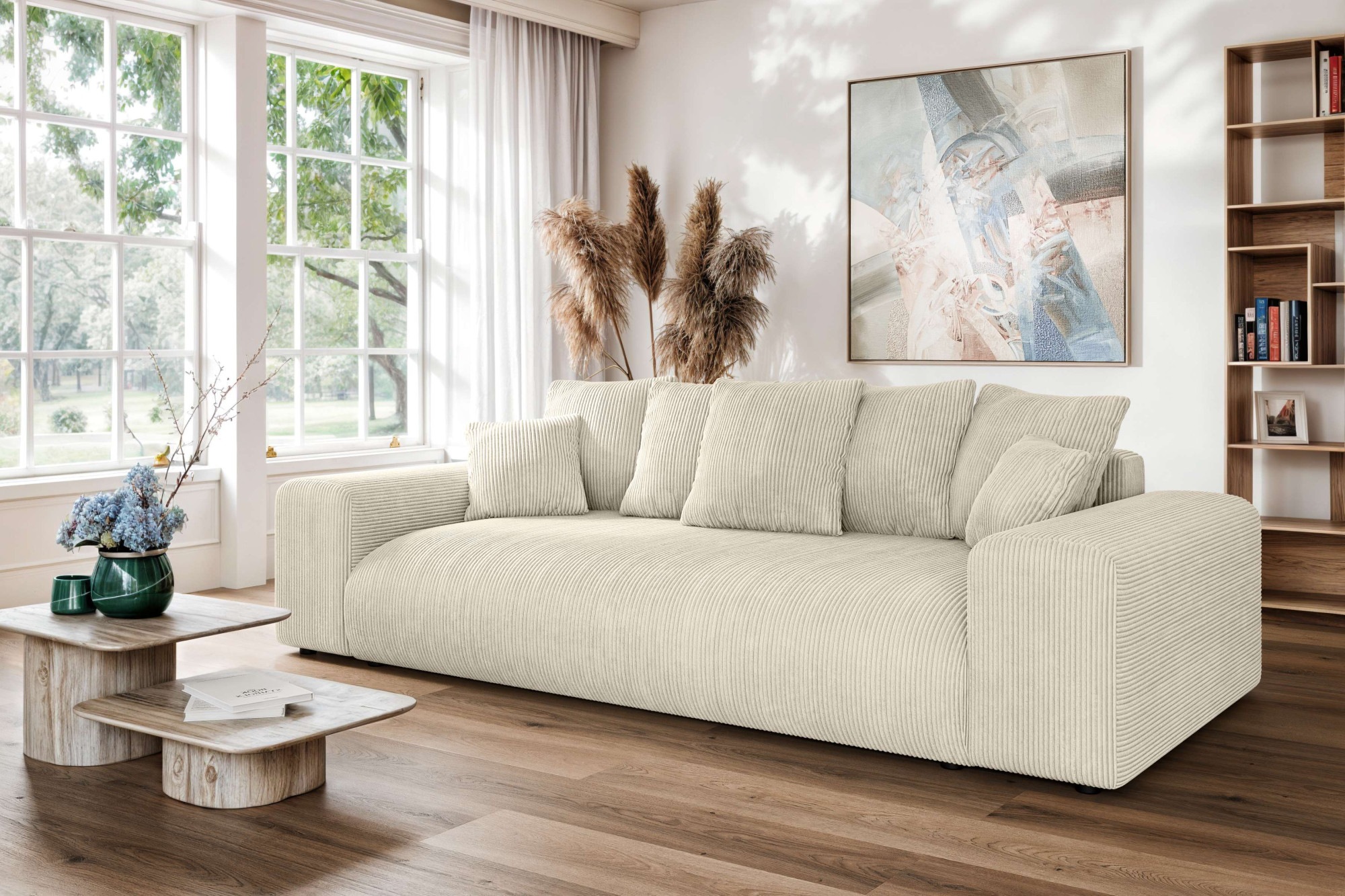 Home affaire Big-Sofa »LAKESIDE 3-Sitzer Schlafsofa mit Bettkasten, Breite günstig online kaufen