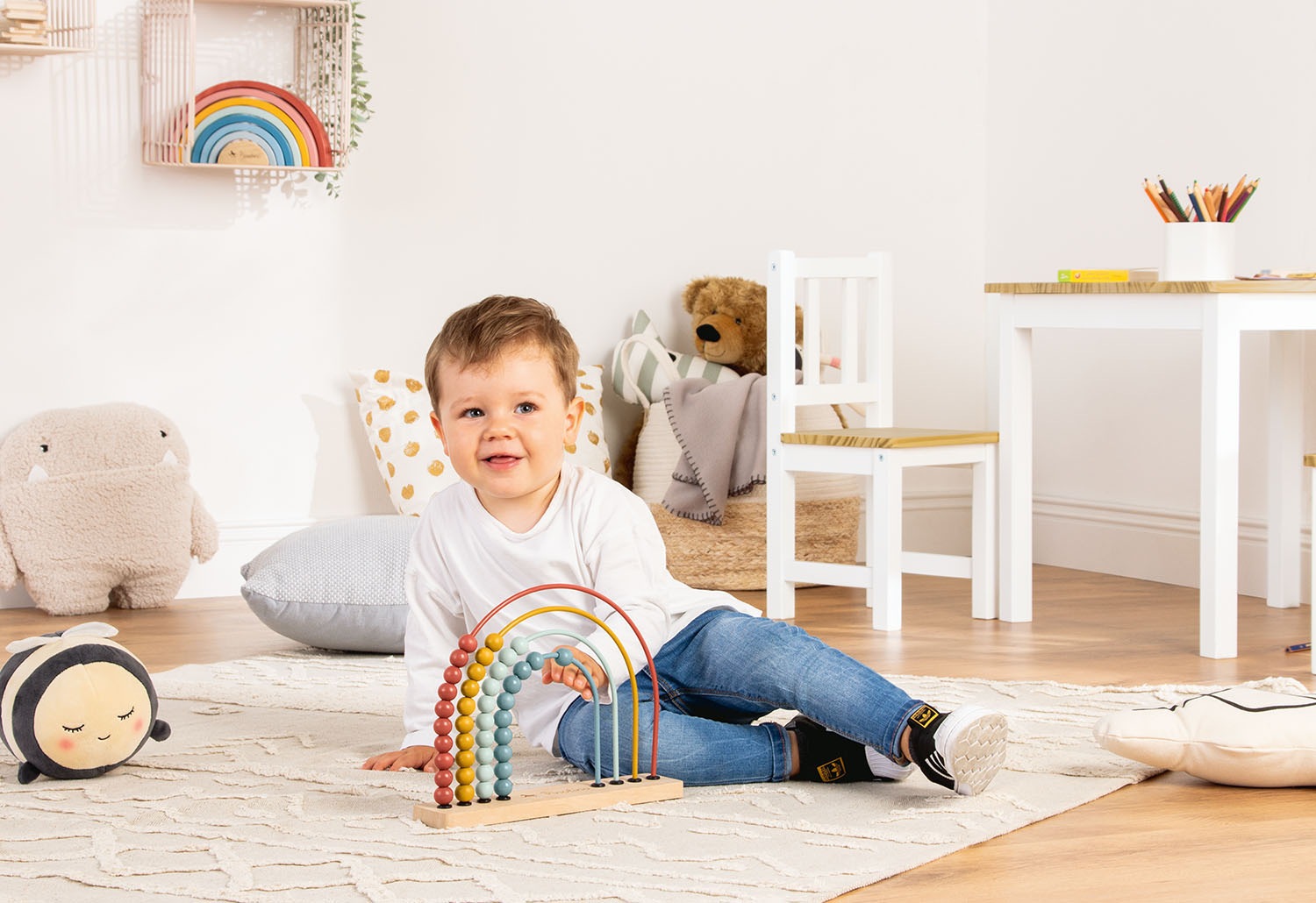 Pinolino® Lernspielzeug »Abakus-Regenbogen - Ruby«, aus Holz; FSC®- schützt Wald - weltweit