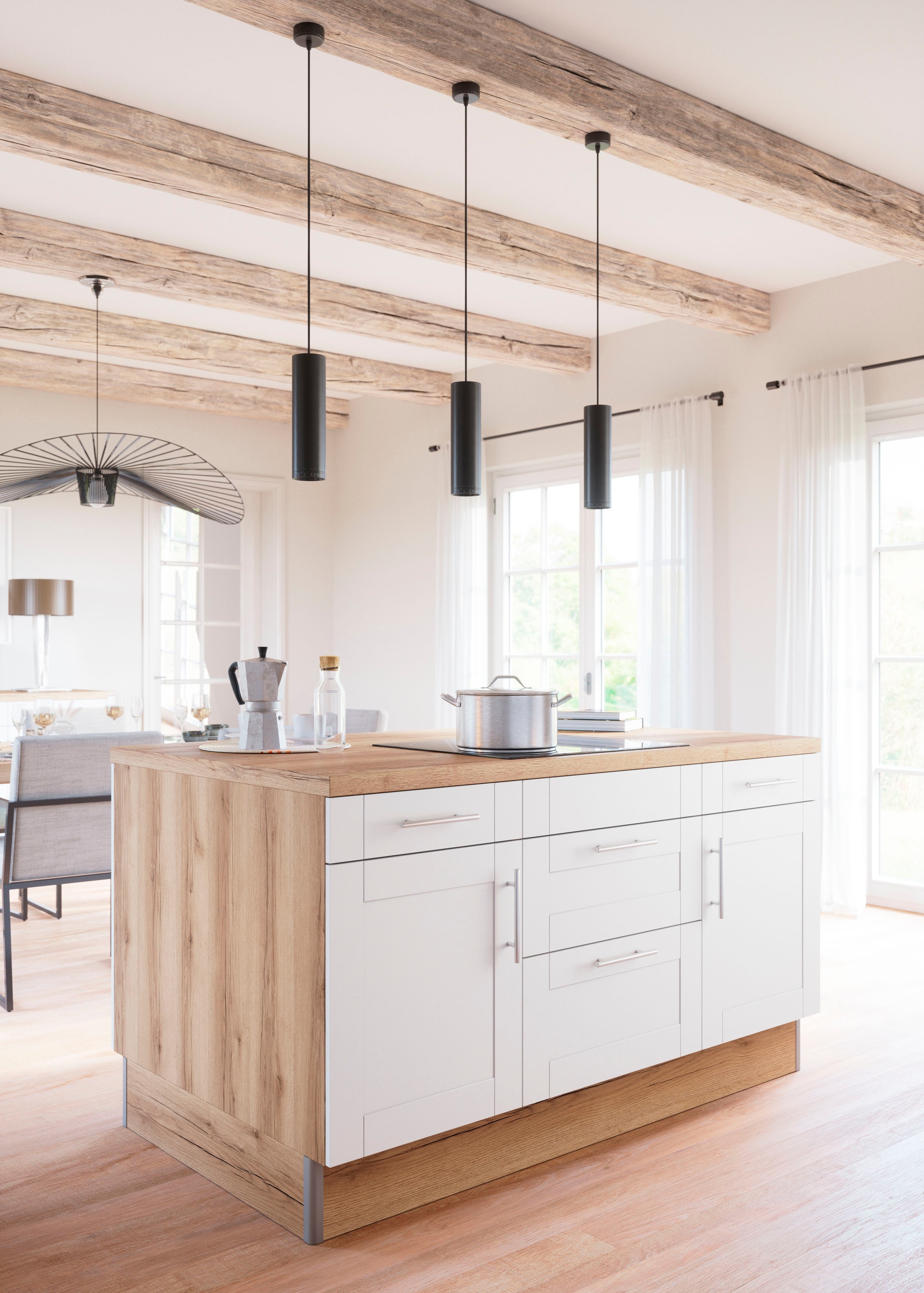 KOCHSTATION Kochinsel »KS-Ahus« Kücheninsel, Breite 160 cm, wahlw. mit E-Ge günstig online kaufen