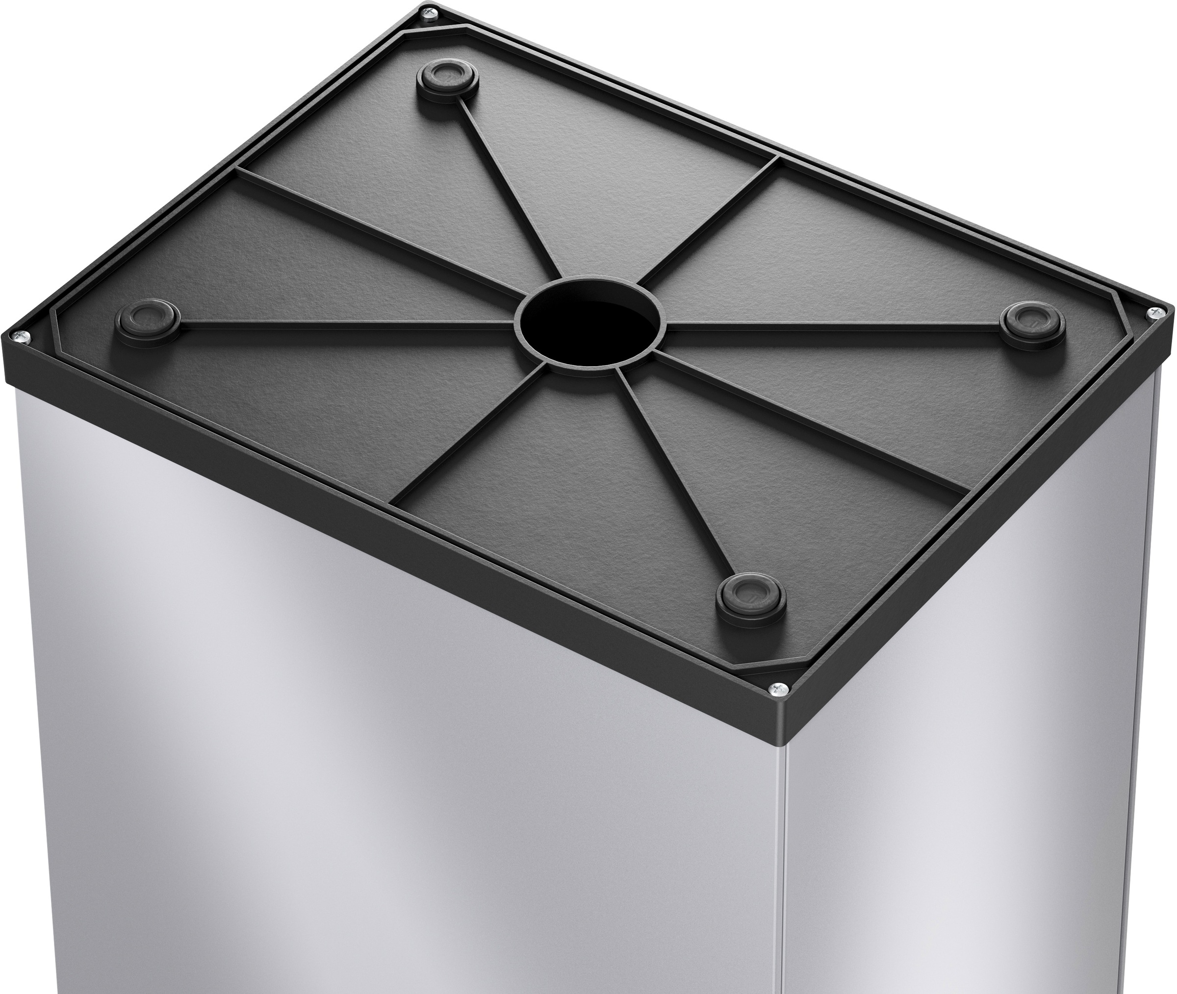 Hailo Mülleimer »Big-Box Swing XL«, 1 Behälter, 52 l, Stahlblech o. Edelstahl, mit selbstschließendem Schwingdeckel
