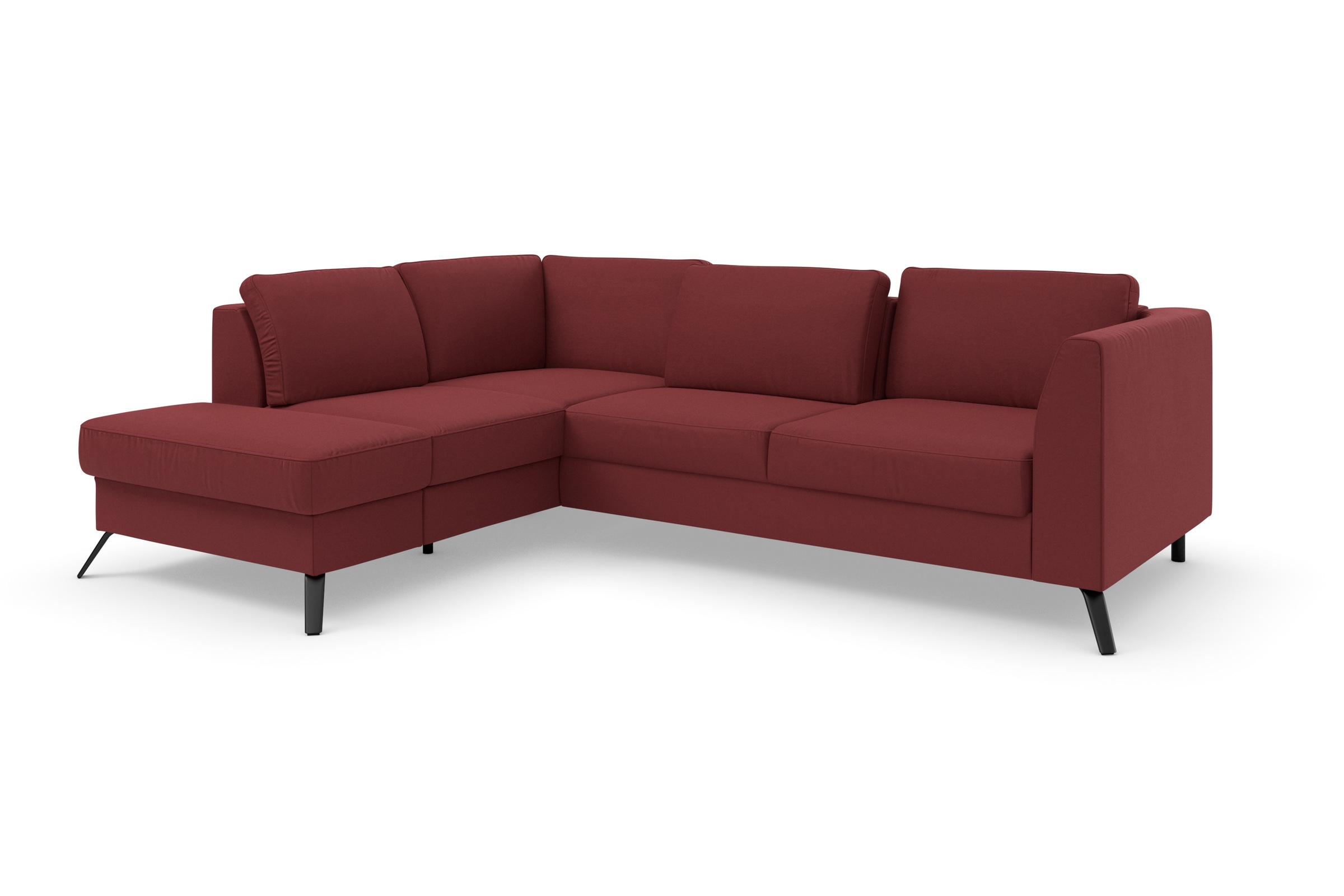 sit&more Ecksofa »Olsen L-Form«, inklusive Sitztiefenverstellung, wahlweise mit Bettfunktion, 15cm hoch