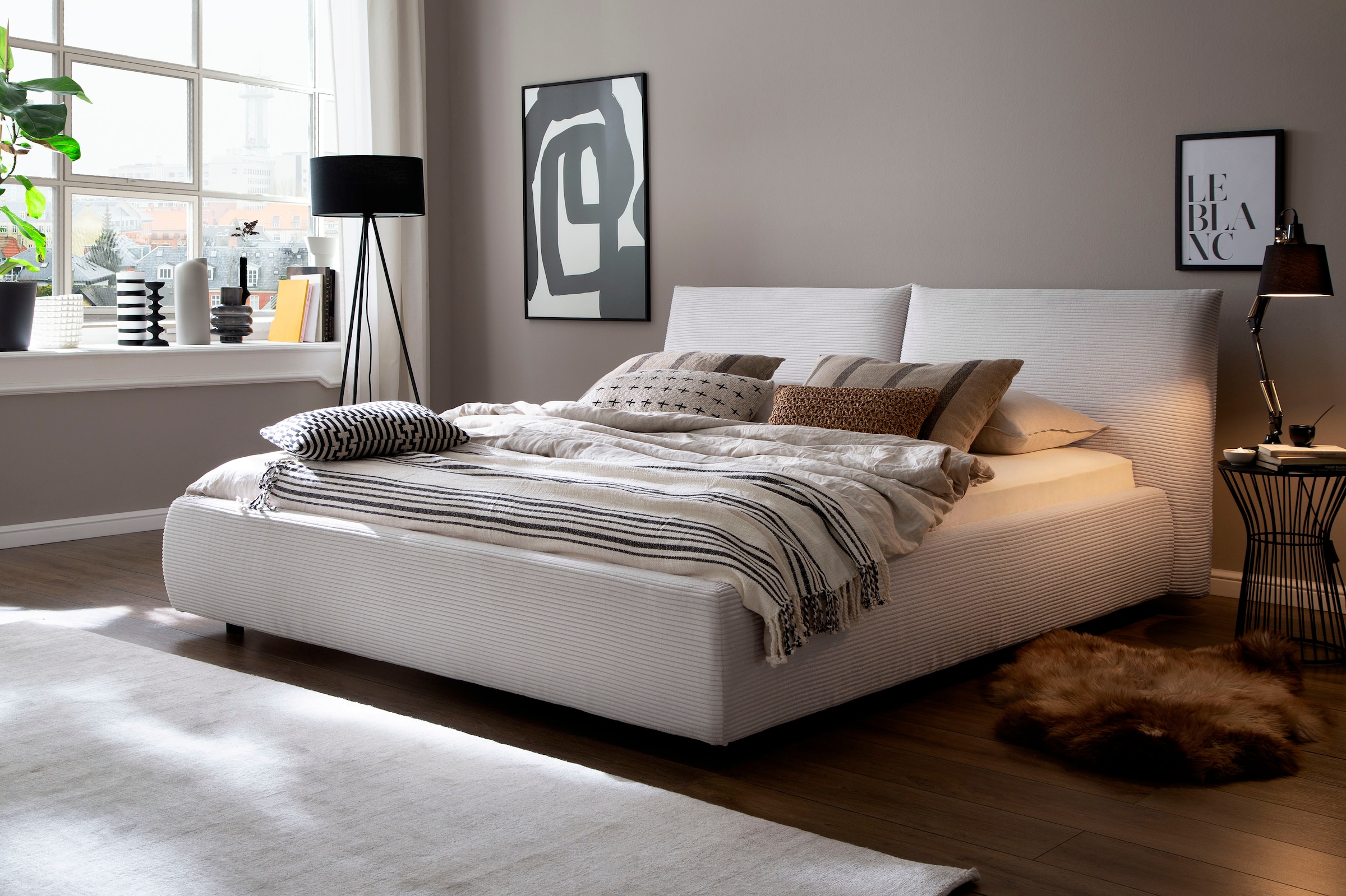 PLACES OF STYLE Polsterbett »Priora in 4 Breiten bis 200cm« auch in NaturLE günstig online kaufen