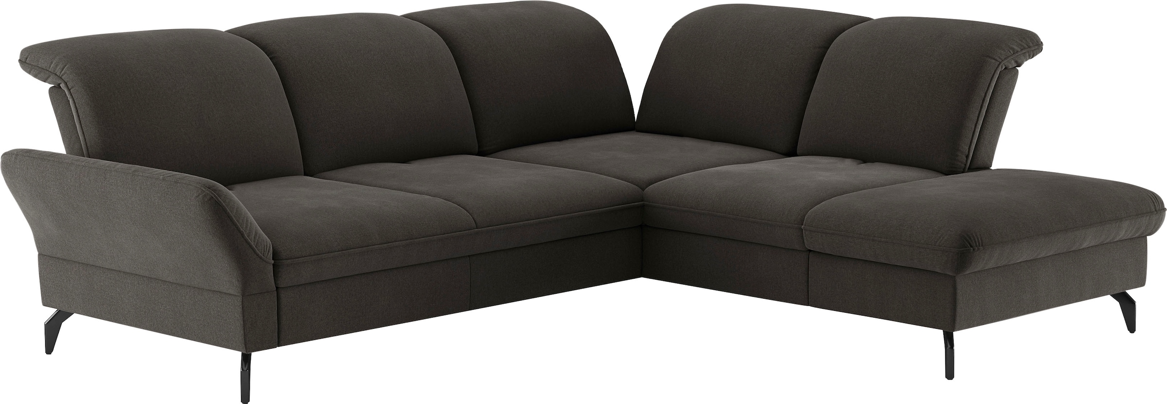 sit&more Ecksofa »Leandro L-Form«, Wahlweise mit Bett-, Kopfteil - und Armlehnfunktion, sowie Stauraum