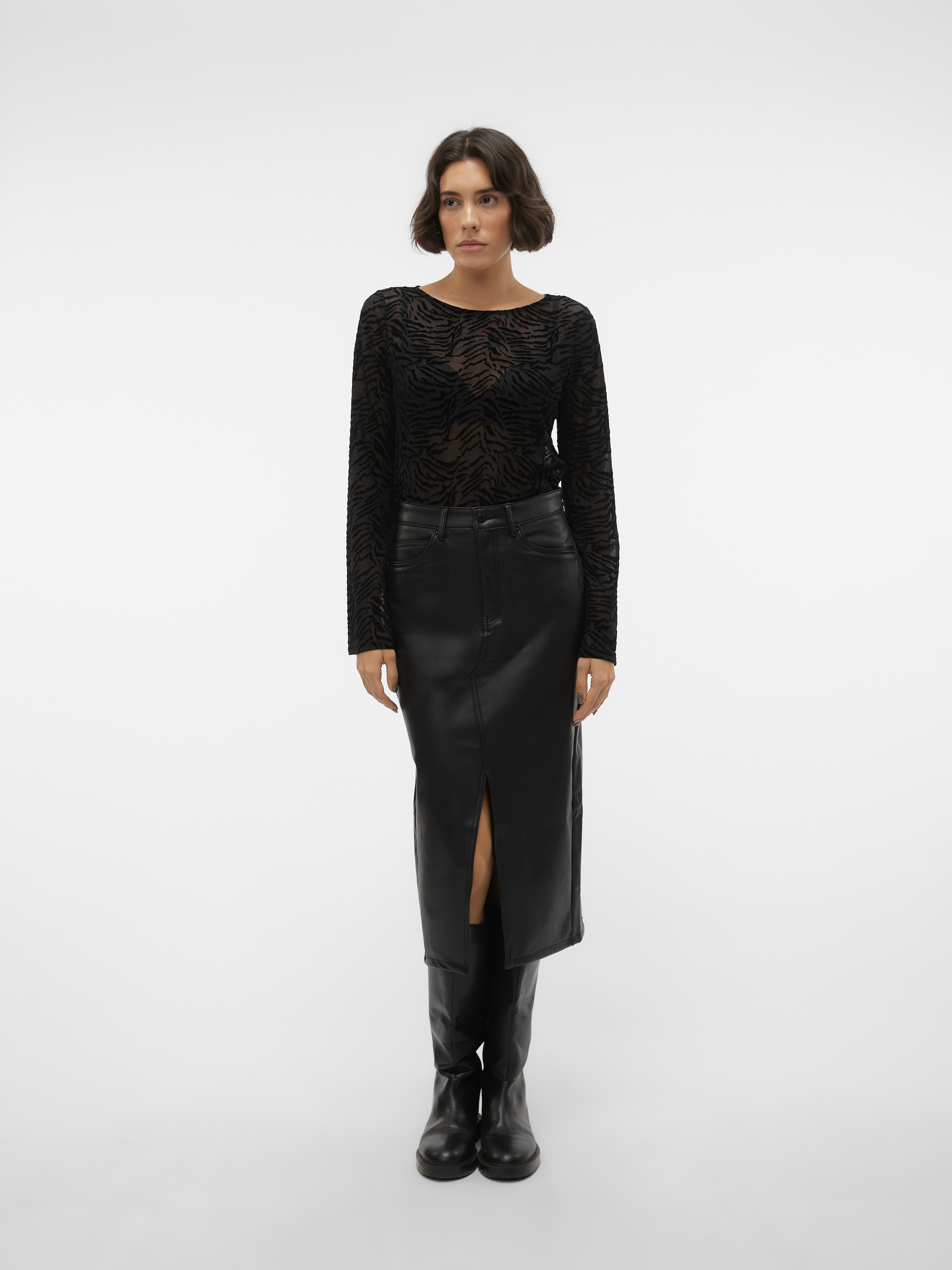 Vero Moda Lederimitatrock »VMVERI HR CALF PL SKIRT NOOS«