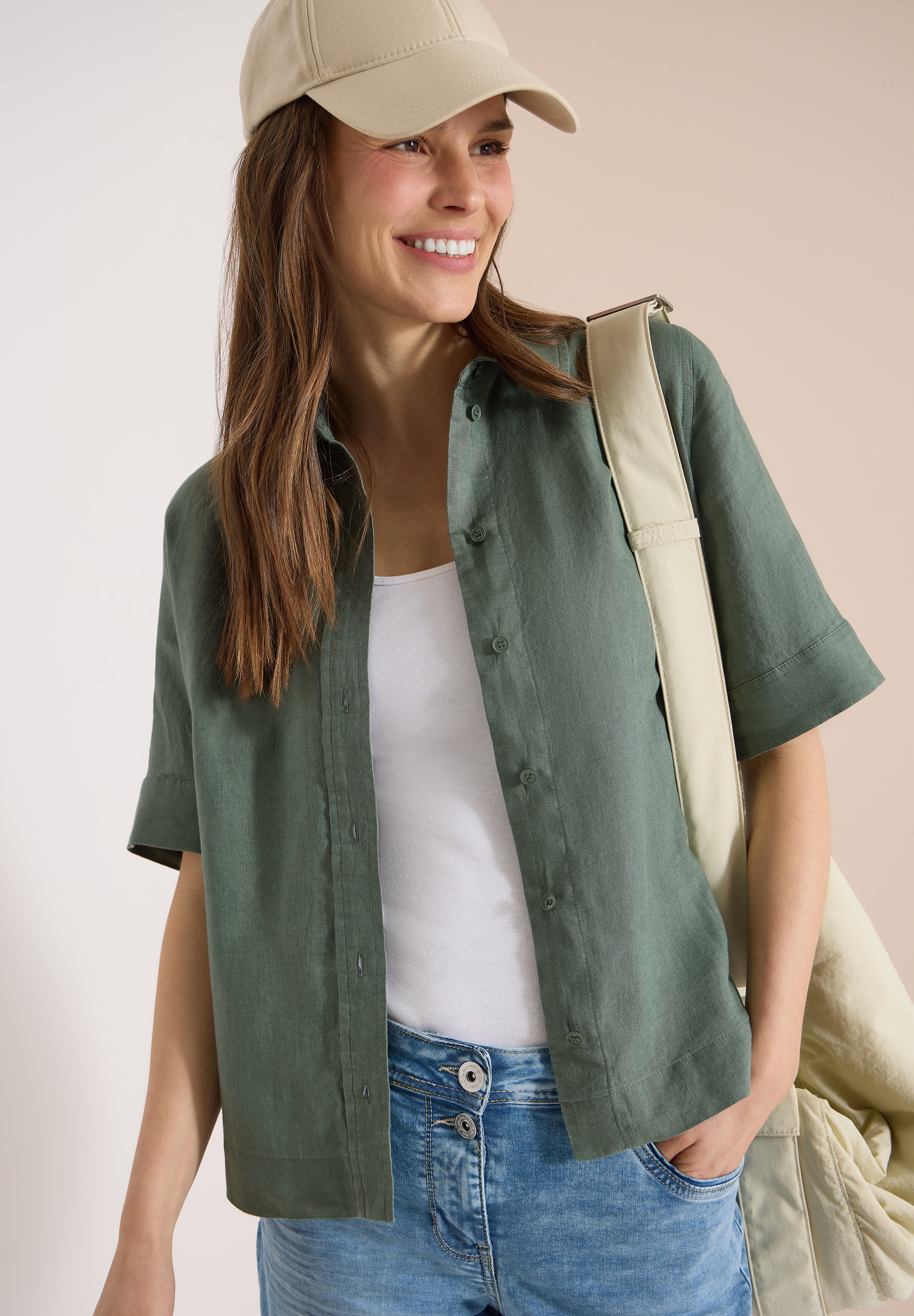 Cecil Hemdbluse aus reinem Leinen