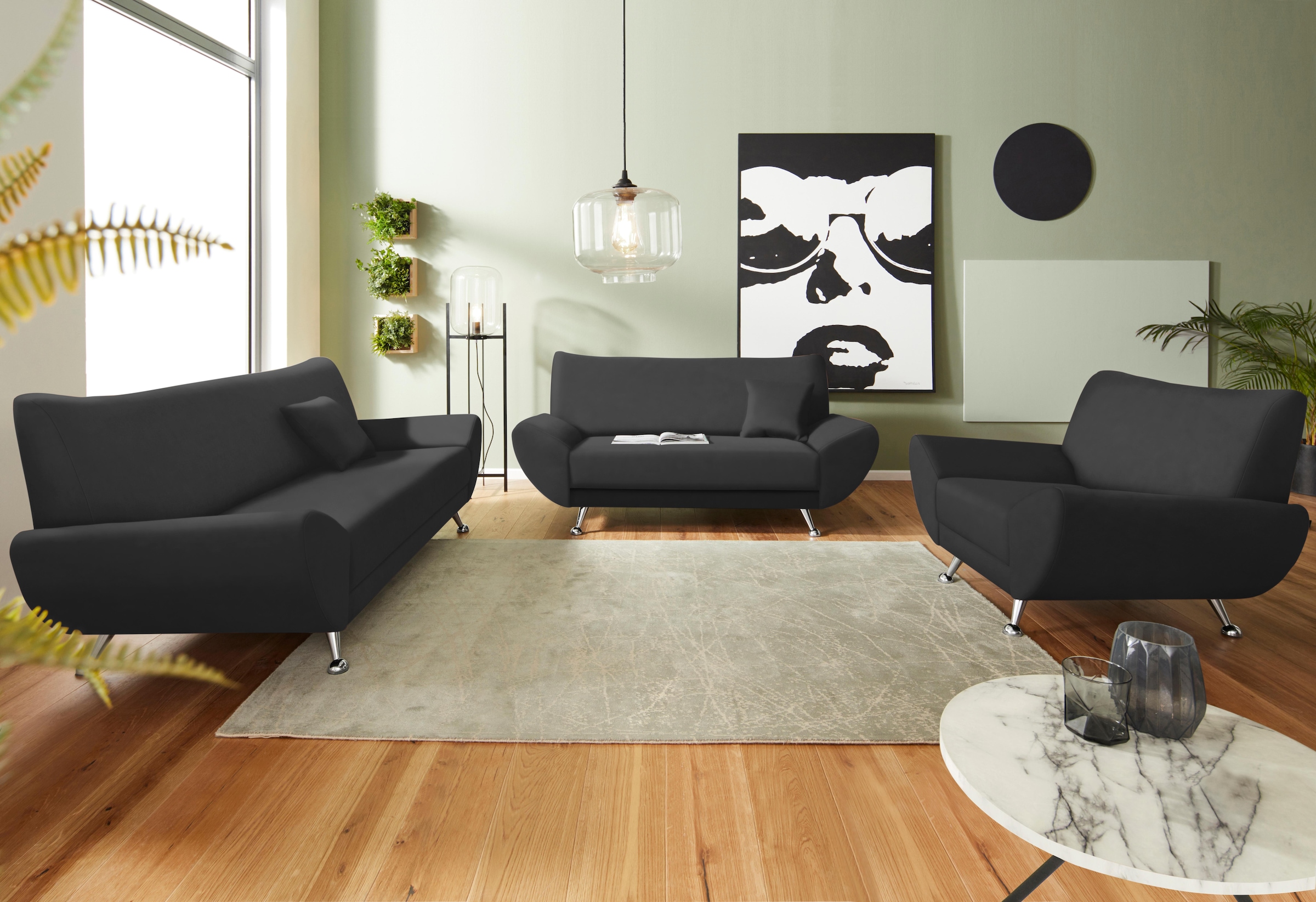 INOSIGN Polstergarnitur »Saltare elegant und komfortabel«, (3 tlg.) günstig online kaufen