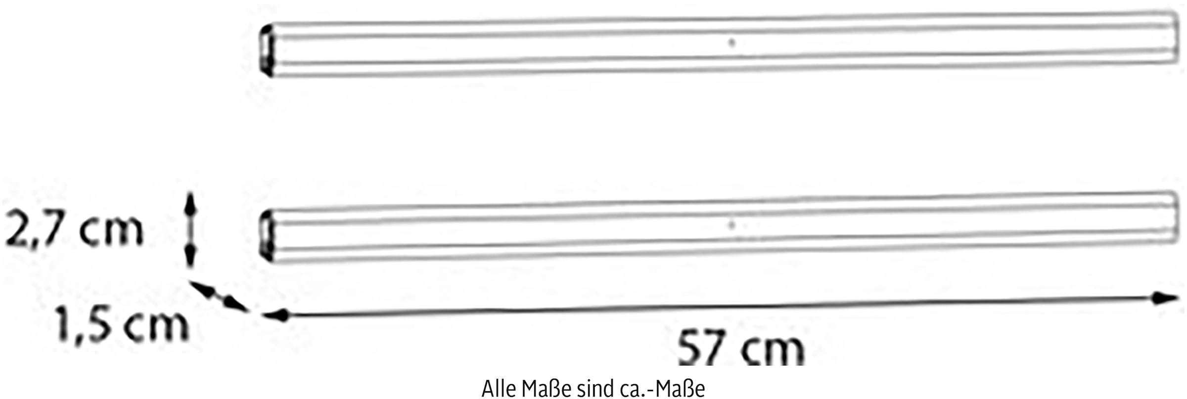 FORTE LED Lichtleiste, Leuchtmittel LED-Modul | LED fest integriert, B/H/T 57/2,7/1,5 cm optional bestellbar,einfache Montage